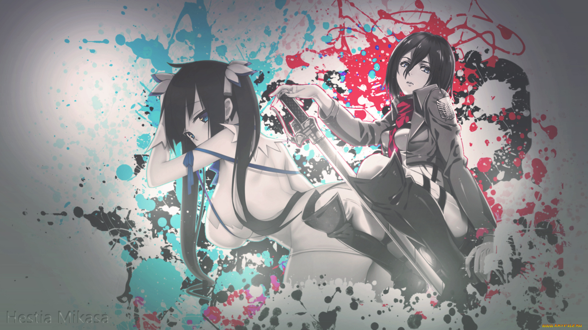 аниме, unknown, , другое, микаса, девушки, гестия