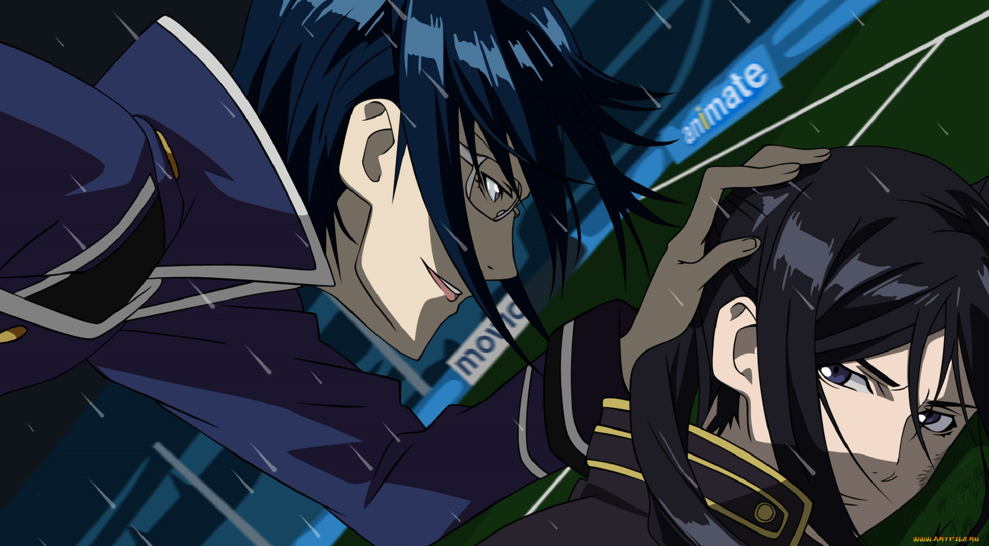 аниме, k, project, синий, король, проект, кей