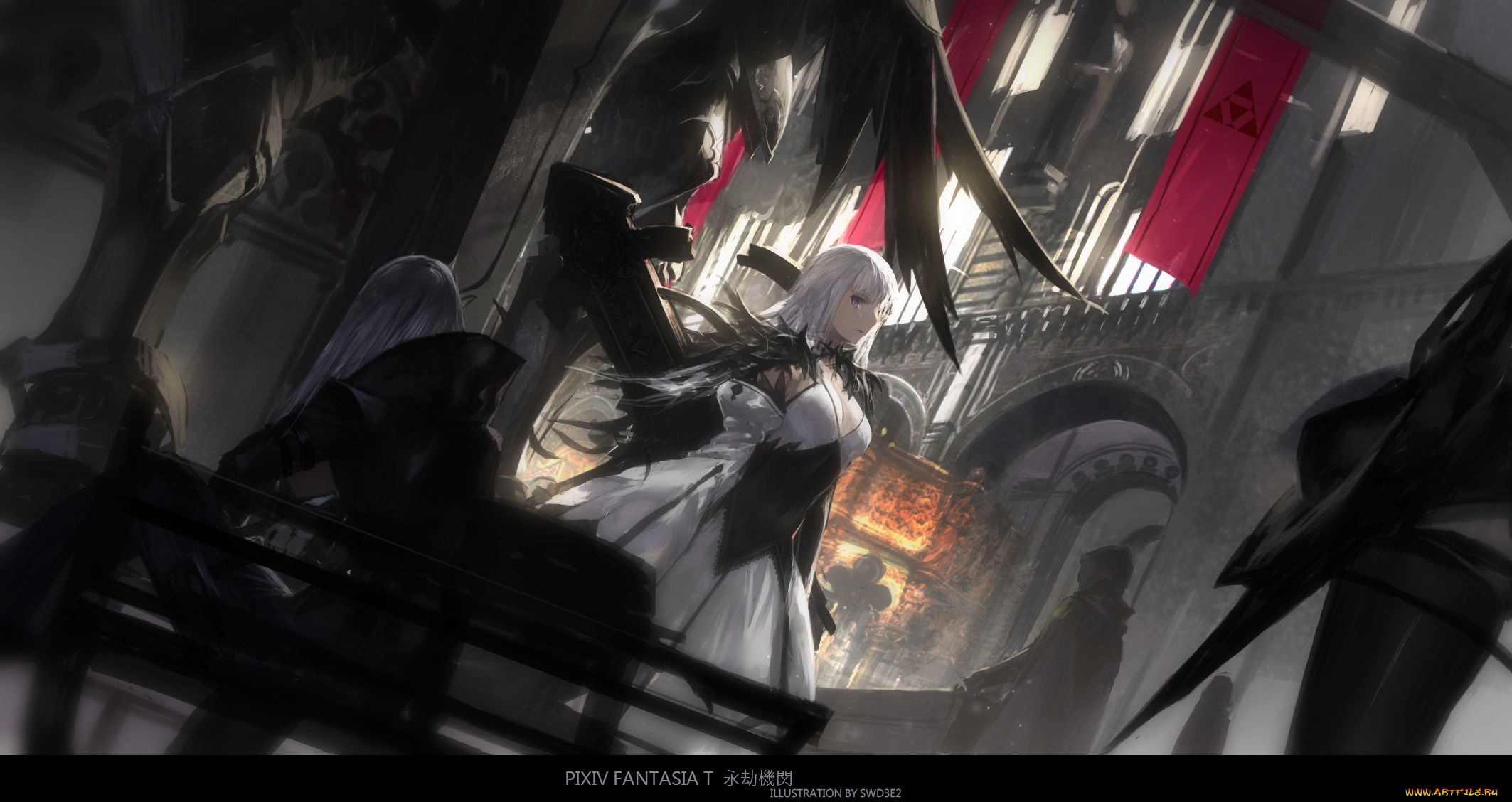 аниме, pixiv, fantasia, девушки, арт, swd3e2