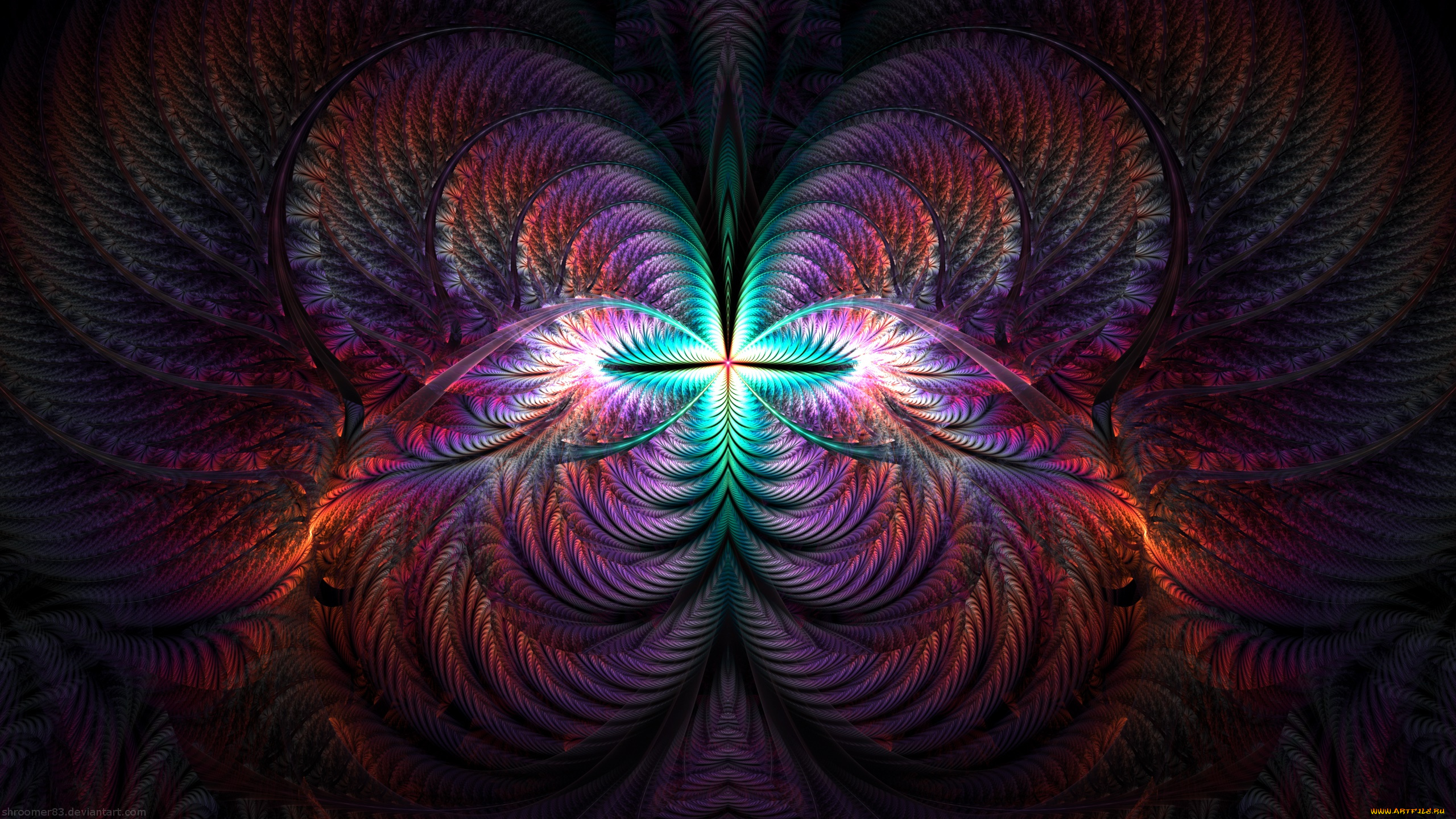 3д, графика, фракталы, , fractal, узор, цвета, фон