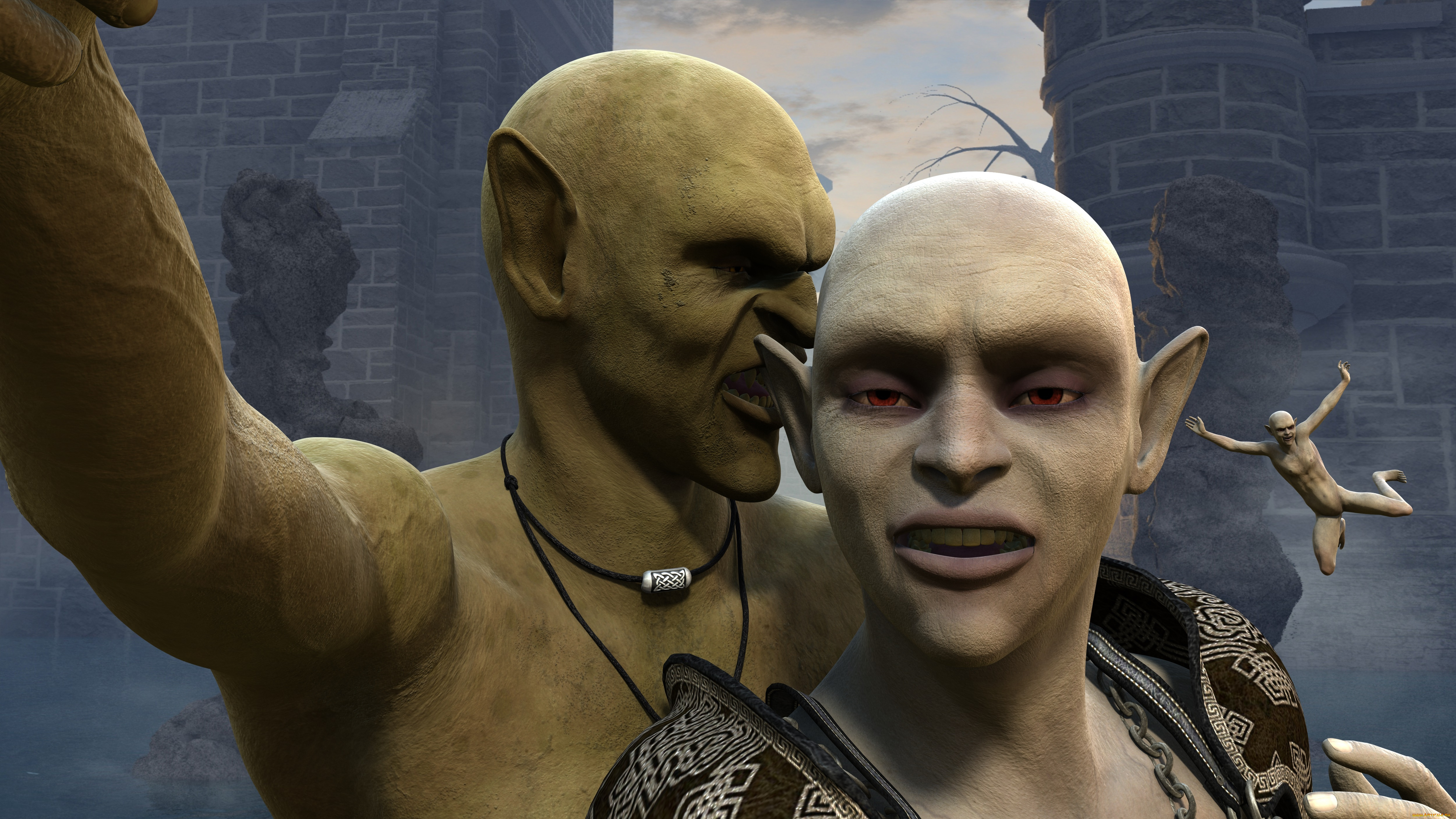 3д, графика, существа, , creatures, гоблины