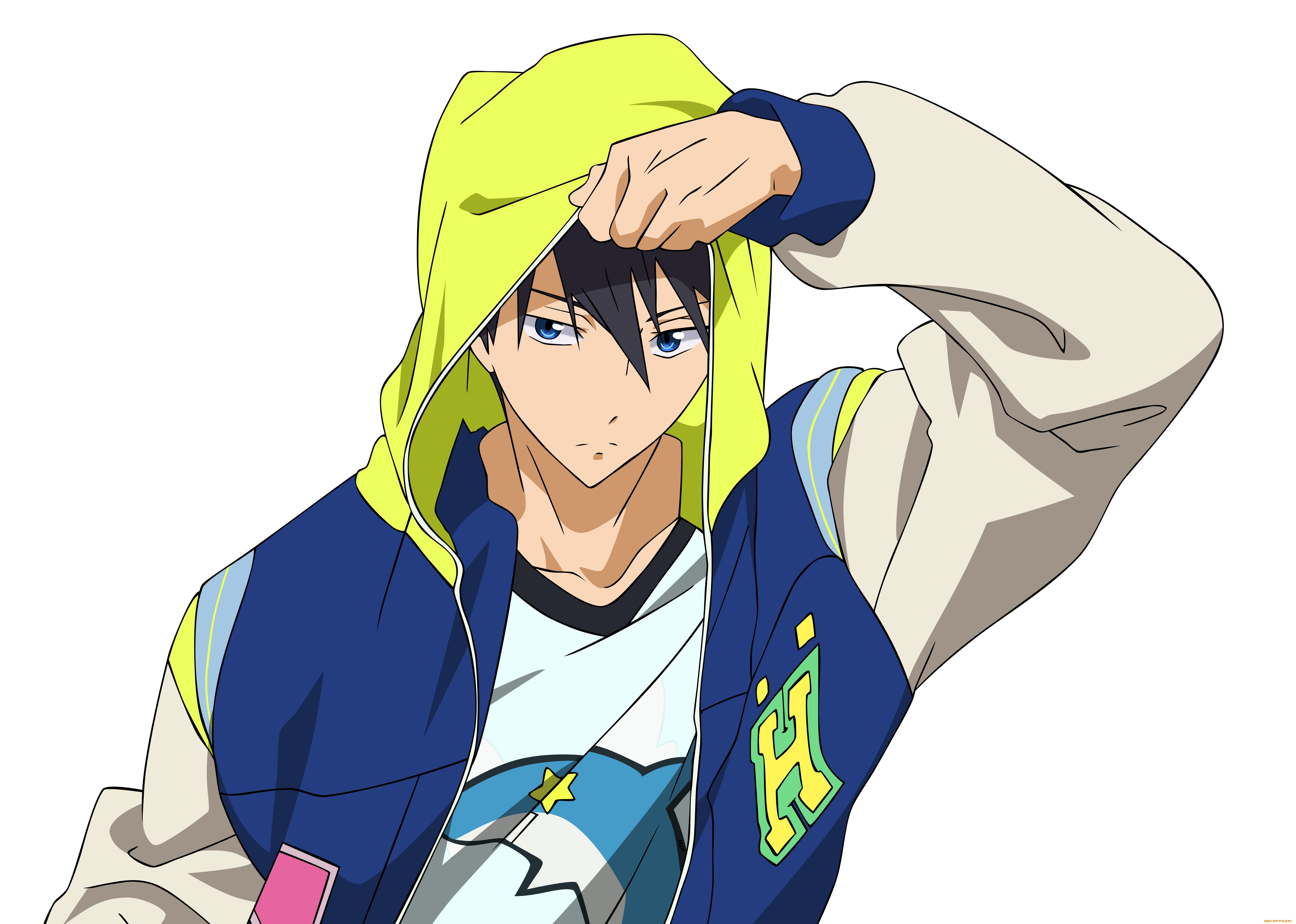 аниме, free, вектор, арт, парень