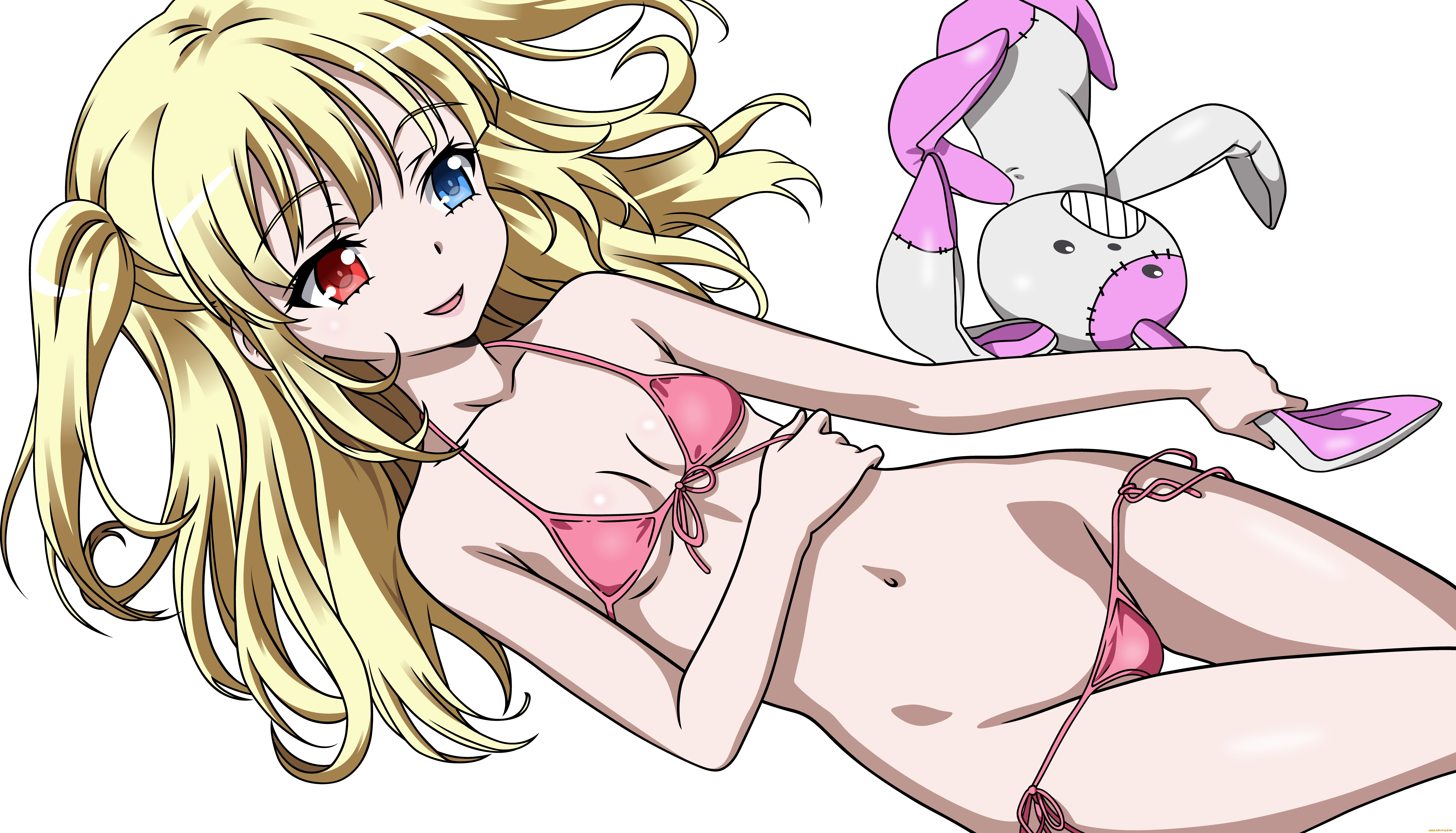 аниме, boku, wa, tomodachi, ga, sukunai, девушка, взгляд, фон, игрушка