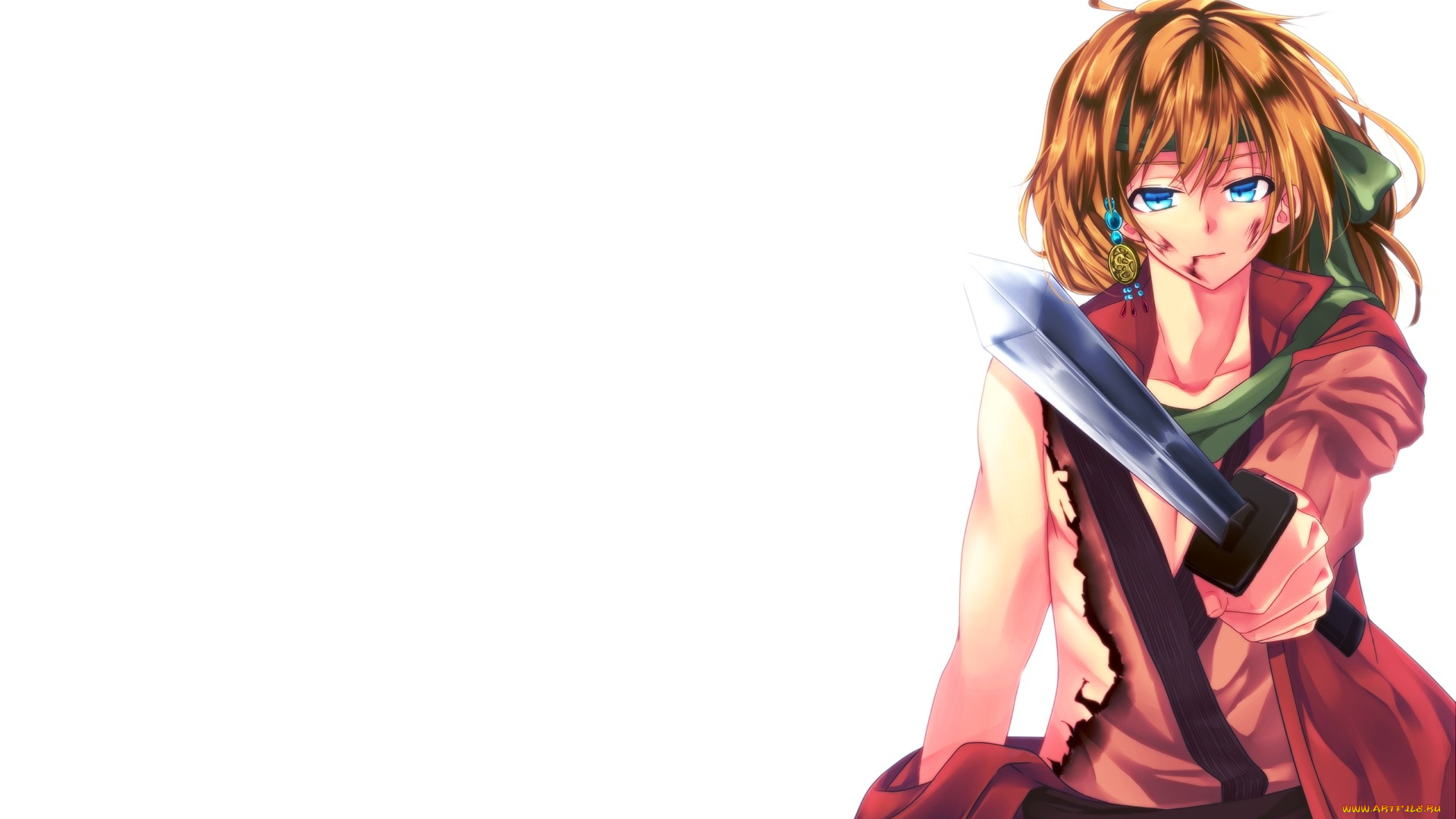 аниме, akatsuki, no, yona, парень, меч