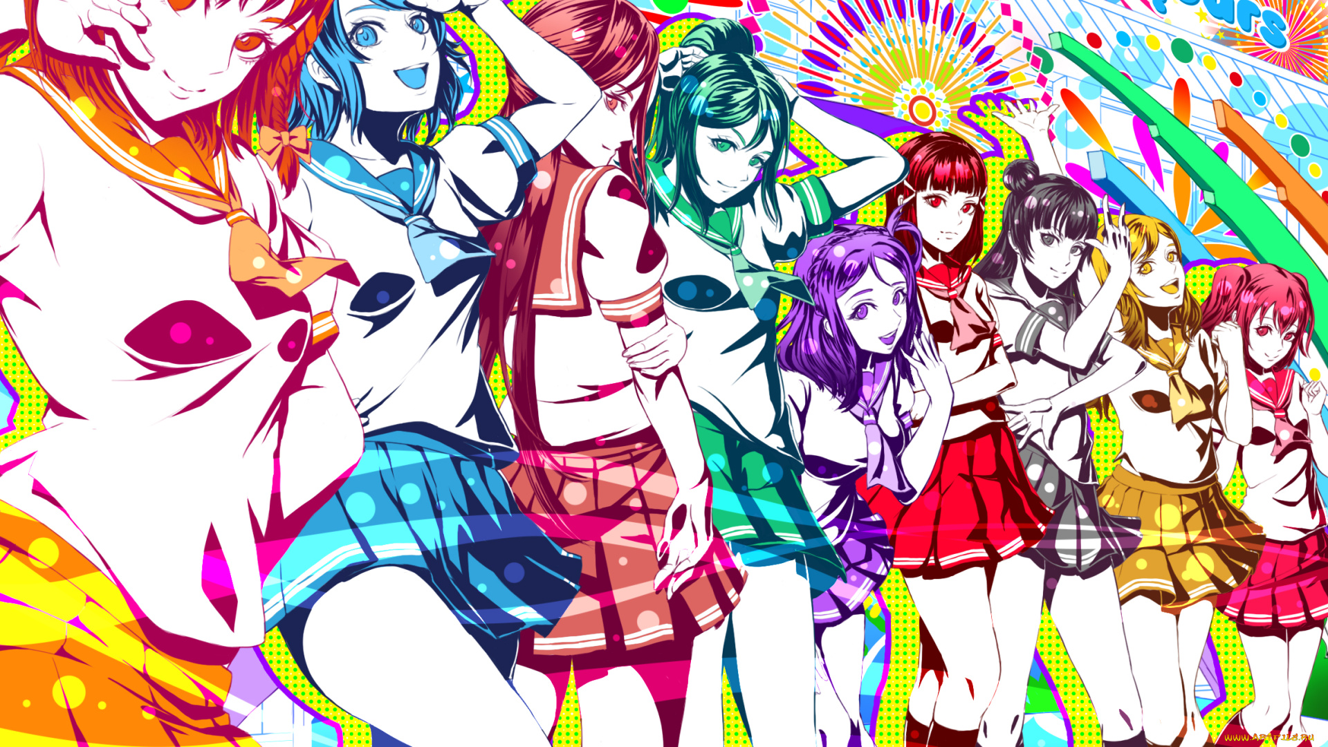 аниме, love, live, , school, idol, project, девушки