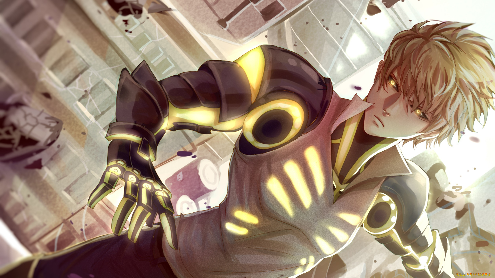 аниме, one, punch, man, генос