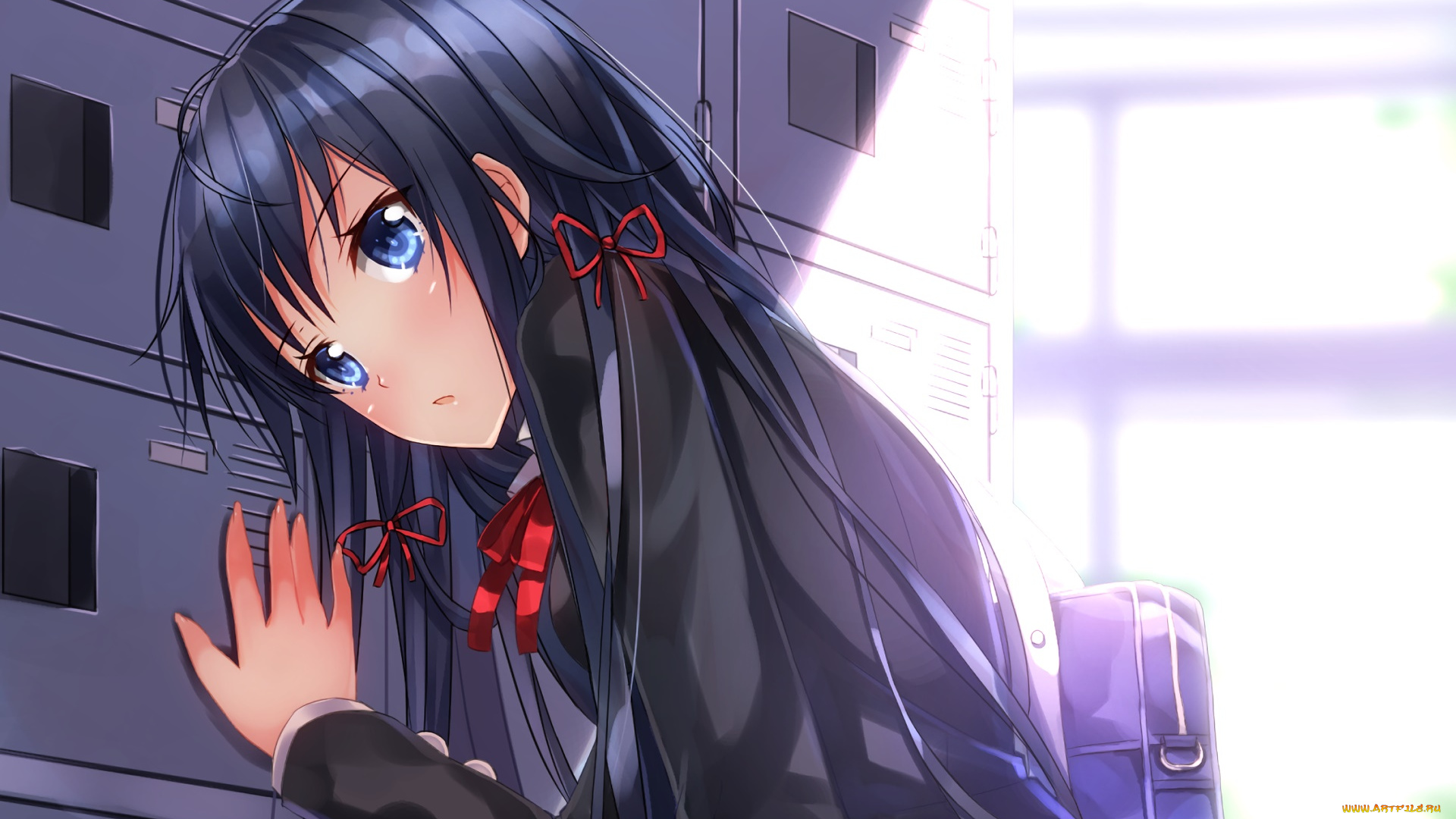 аниме, oregairu, фон, взгляд, девушка