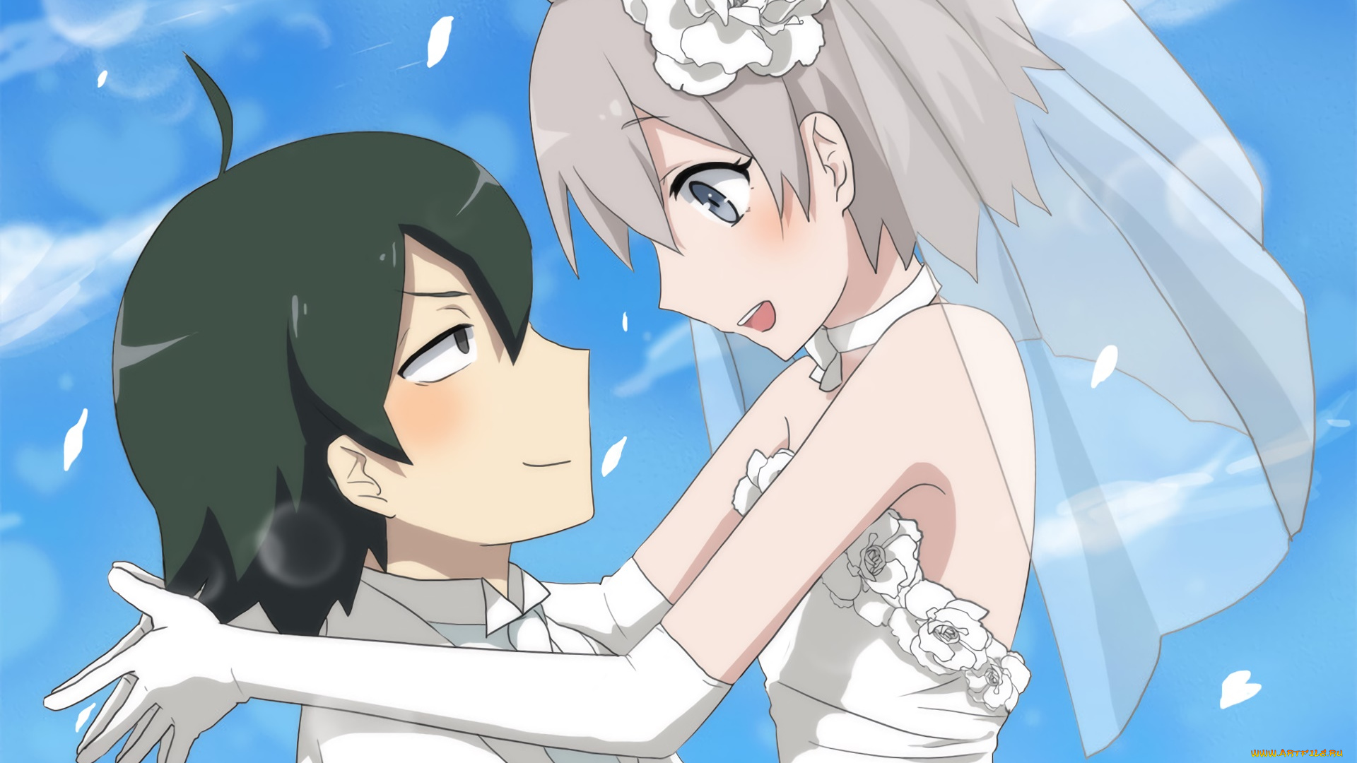 аниме, oregairu, фон, взгляд, девушка