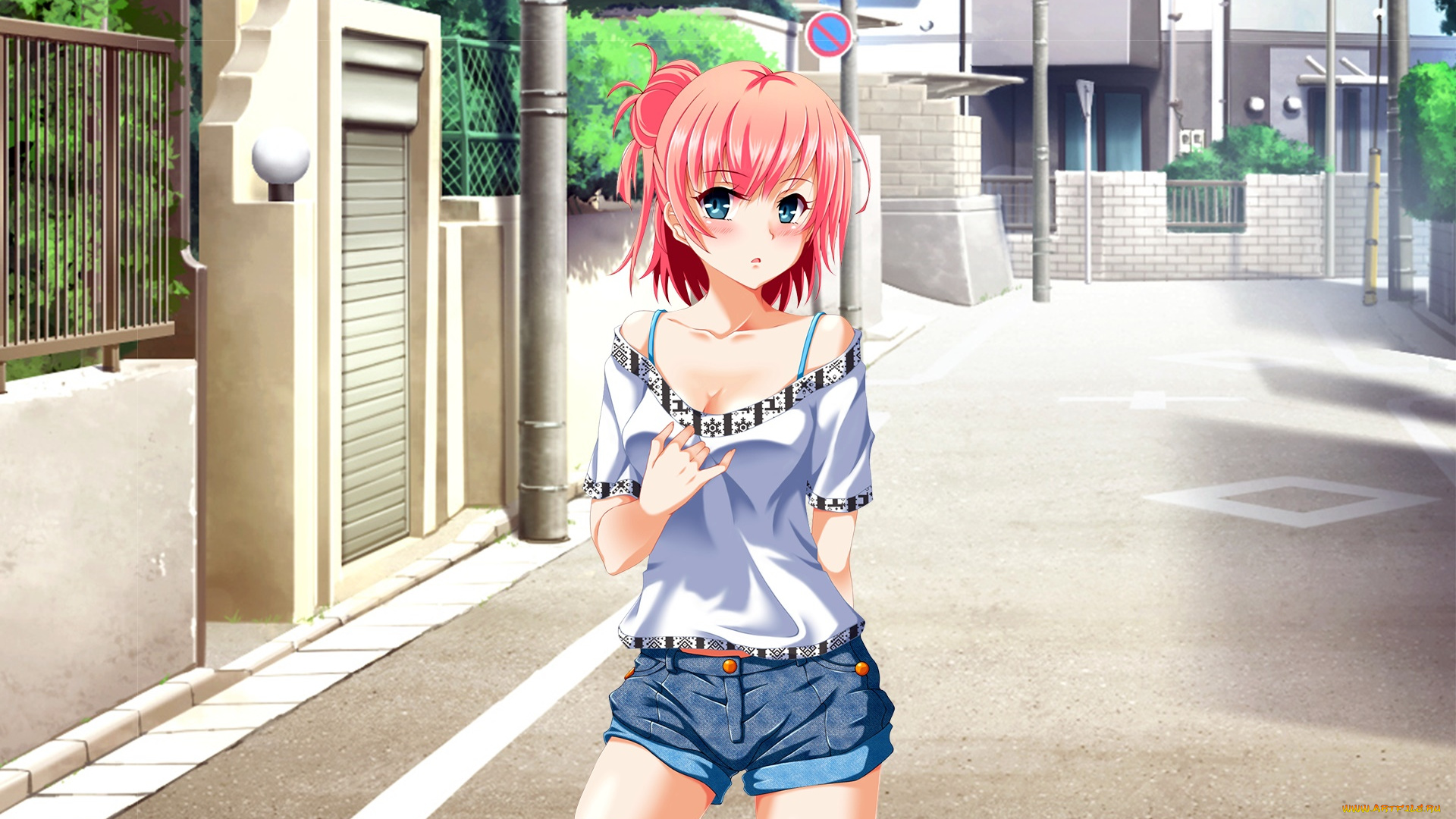 аниме, oregairu, фон, взгляд, девушка