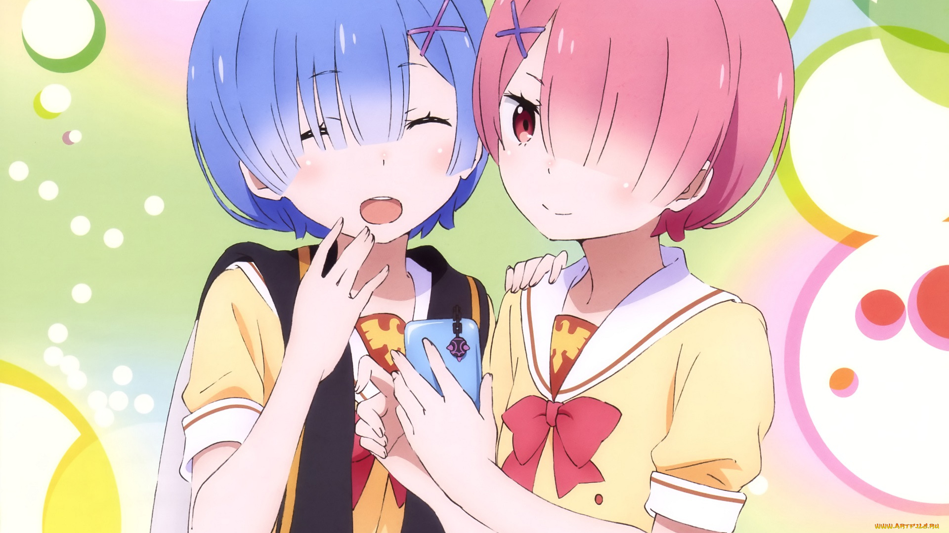 аниме, re, , zero, kara, hajimeru, isekai, seikatsu, рам, рем