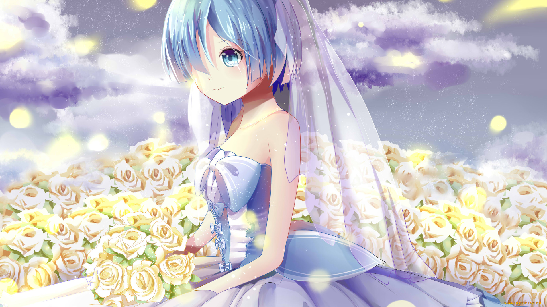 аниме, re, , zero, kara, hajimeru, isekai, seikatsu, фон, взгляд, девушка