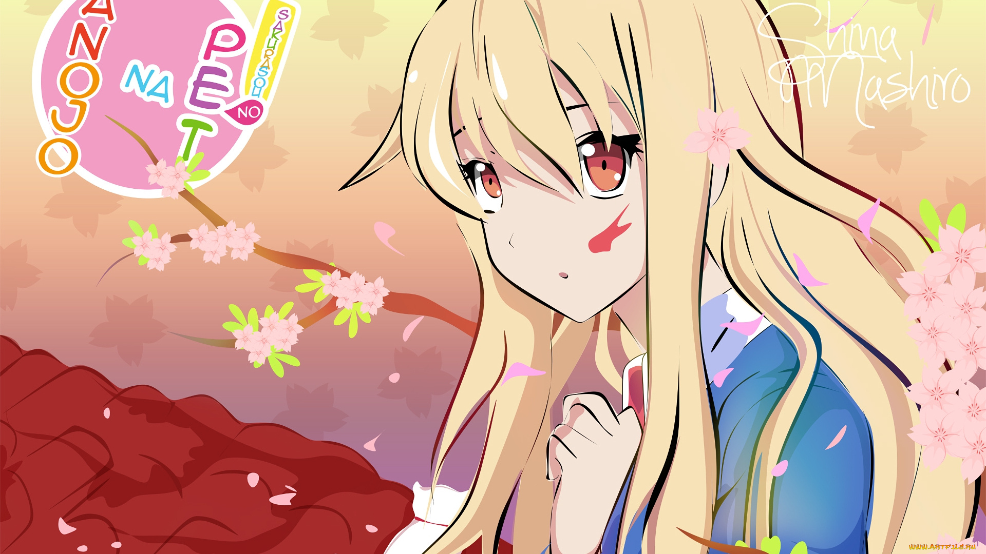 аниме, sakurasou, no, pet, na, kanojo, девушка, взгляд, фон