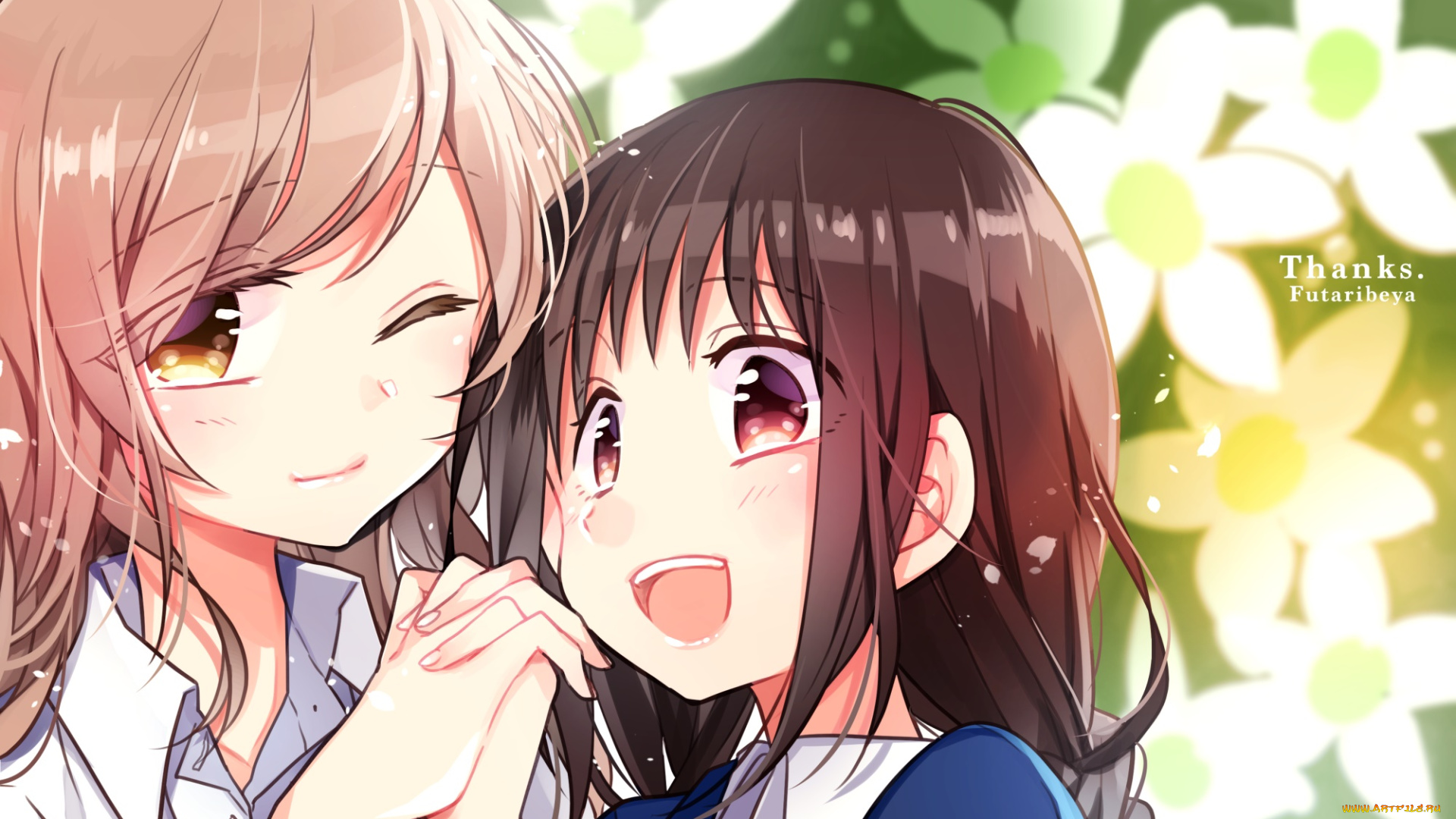 аниме, unknown, , другое, фон, взгляд, девушки