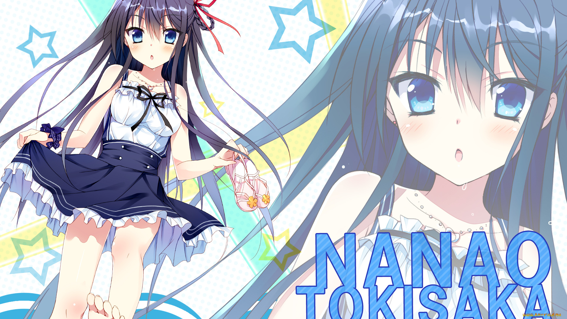 аниме, unknown, , другое, взгляд, девушка, фон