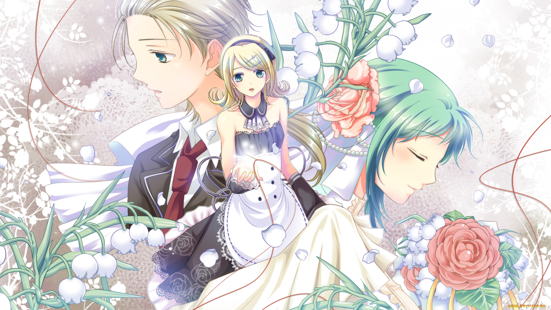 аниме, vocaloid, фон, взгляд, девушка