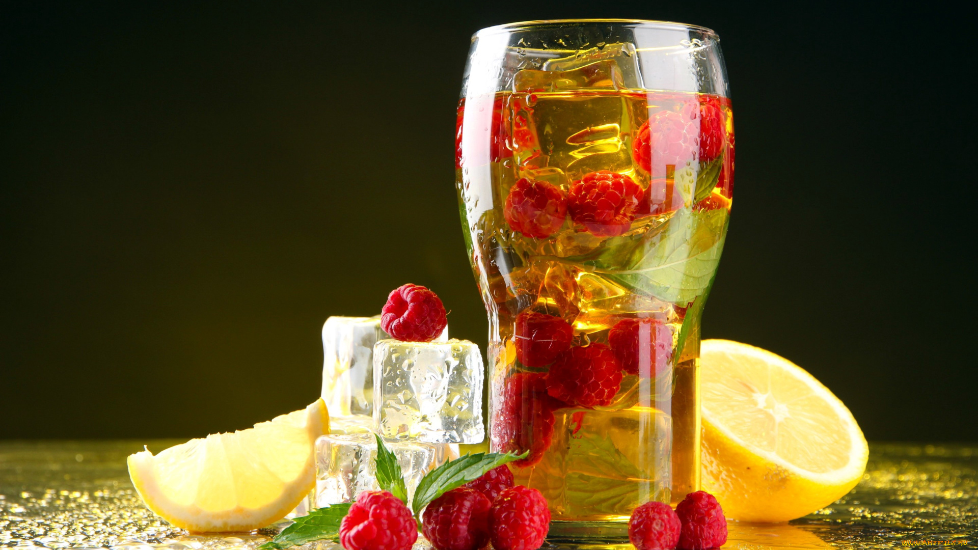 еда, напитки, , коктейль, лимон, малина, лед