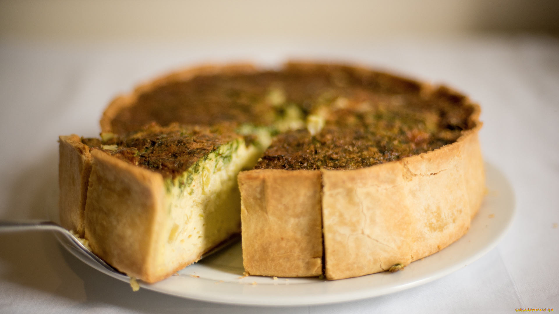 еда, пироги, пирог, мясной, ломтик