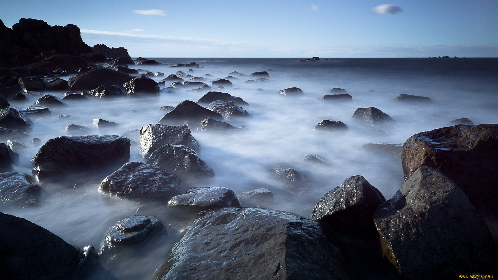 природа, побережье, пейзаж, море, камни