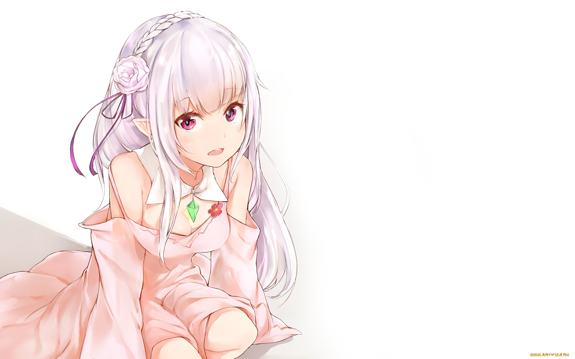 аниме, re, , zero, kara, hajimeru, isekai, seikatsu, фон, взгляд, девушка