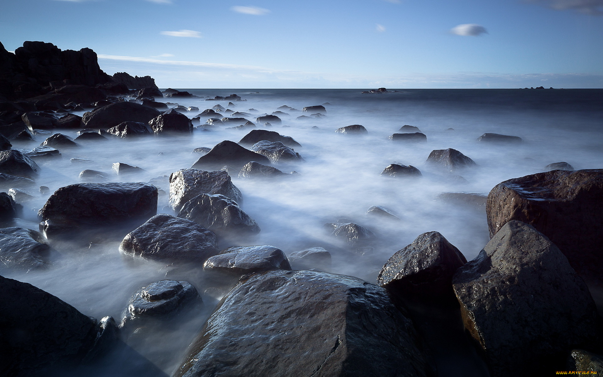 природа, побережье, пейзаж, море, камни