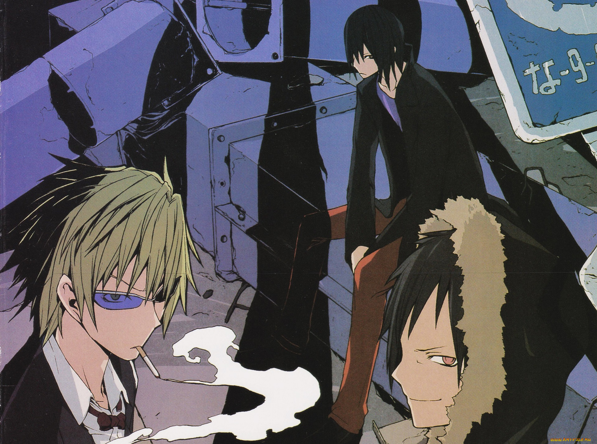 аниме, durarara, парни