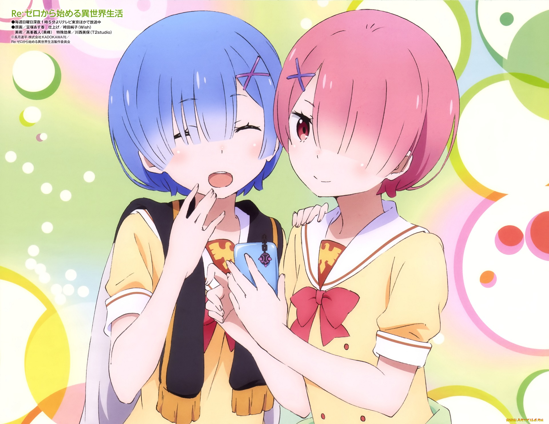 аниме, re, , zero, kara, hajimeru, isekai, seikatsu, рам, рем