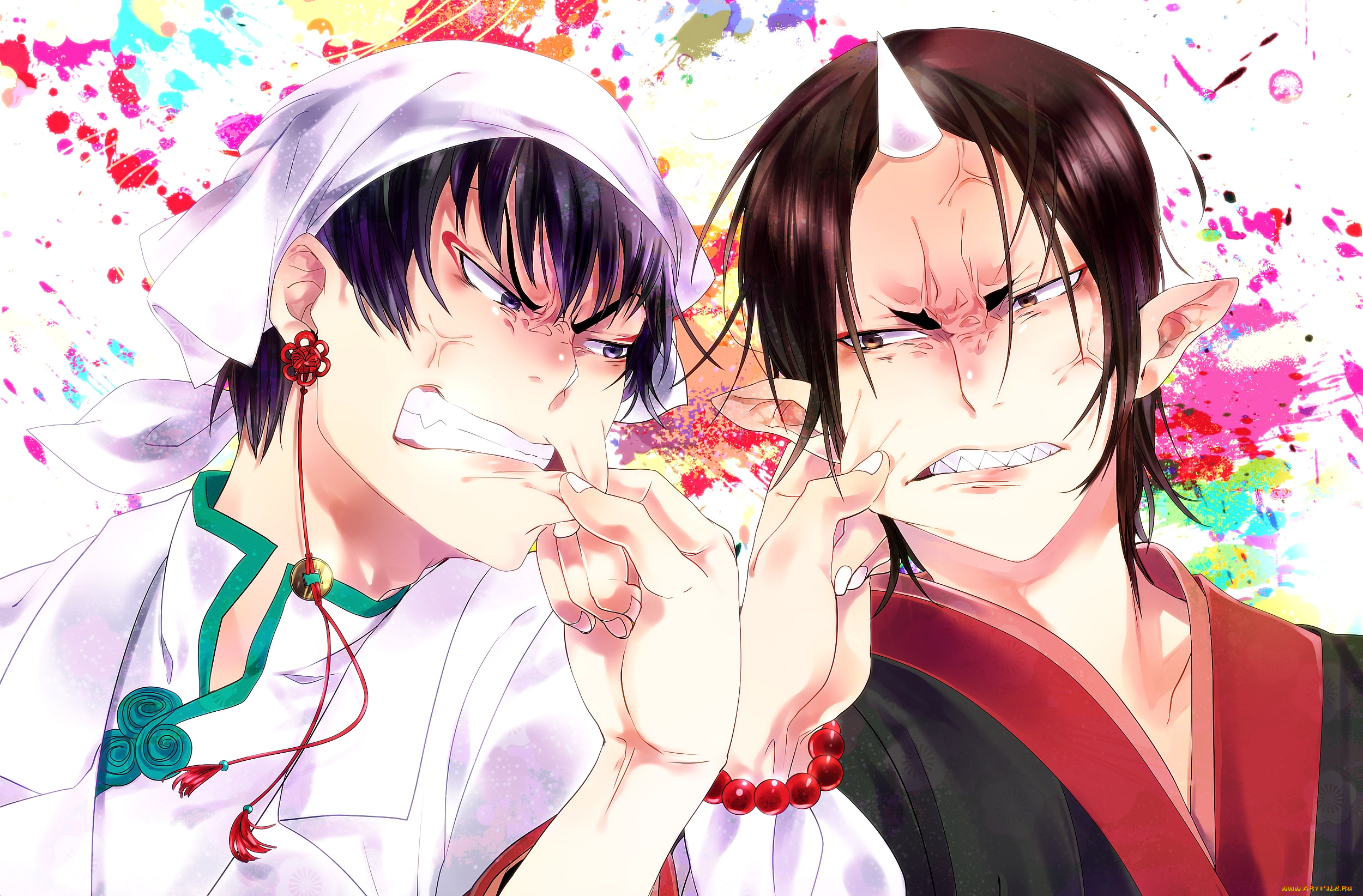 аниме, hoozuki, no, reitetsu, hoozuki, hakutaku