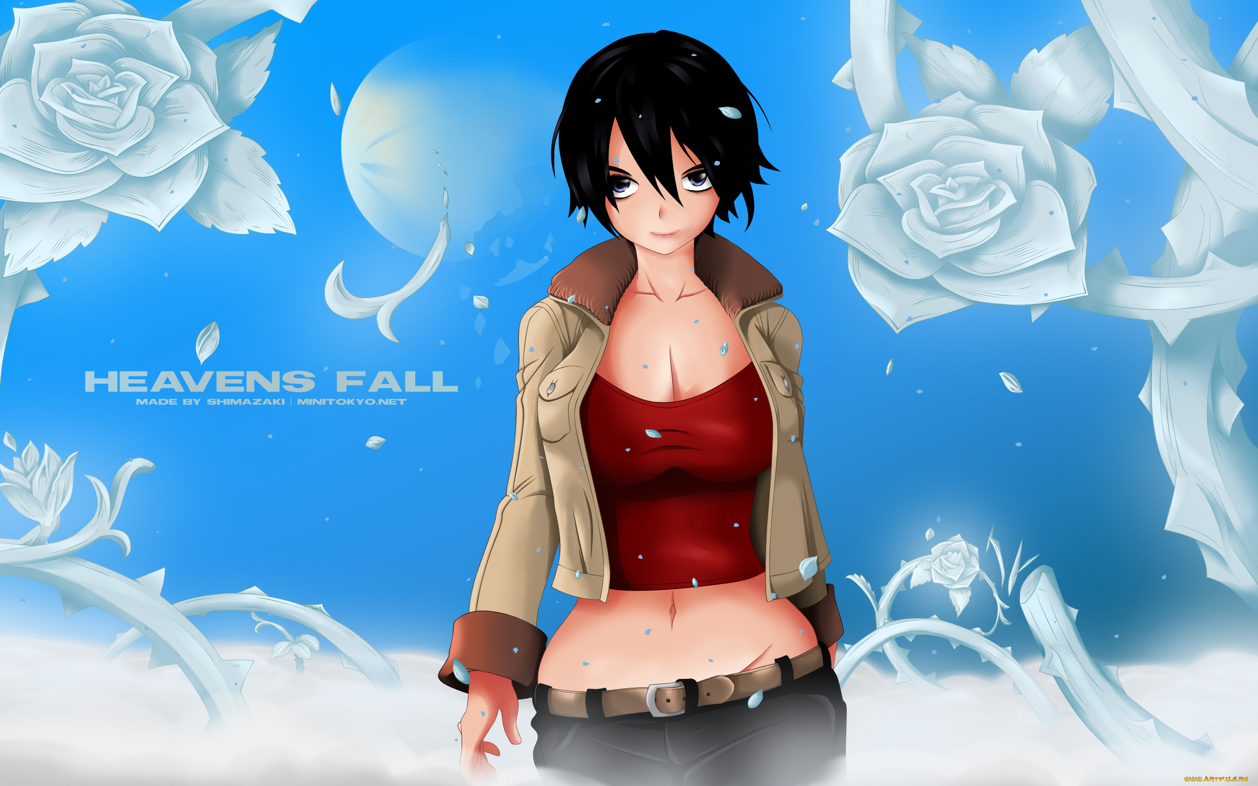 аниме, fairy, tail, фон, взгляд, девушка