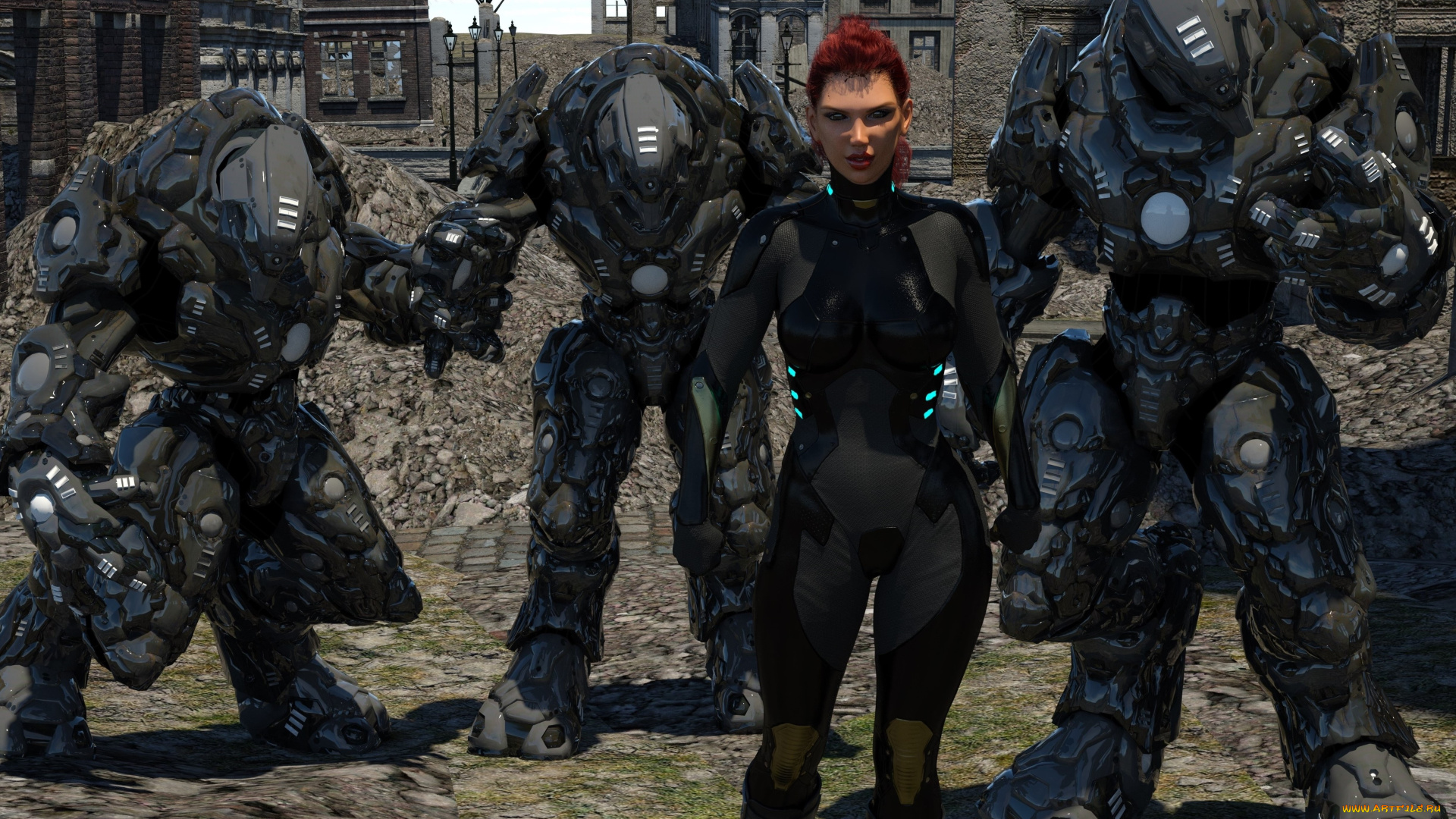 3д, графика, фантазия, , fantasy, девушки, взгляд, фон