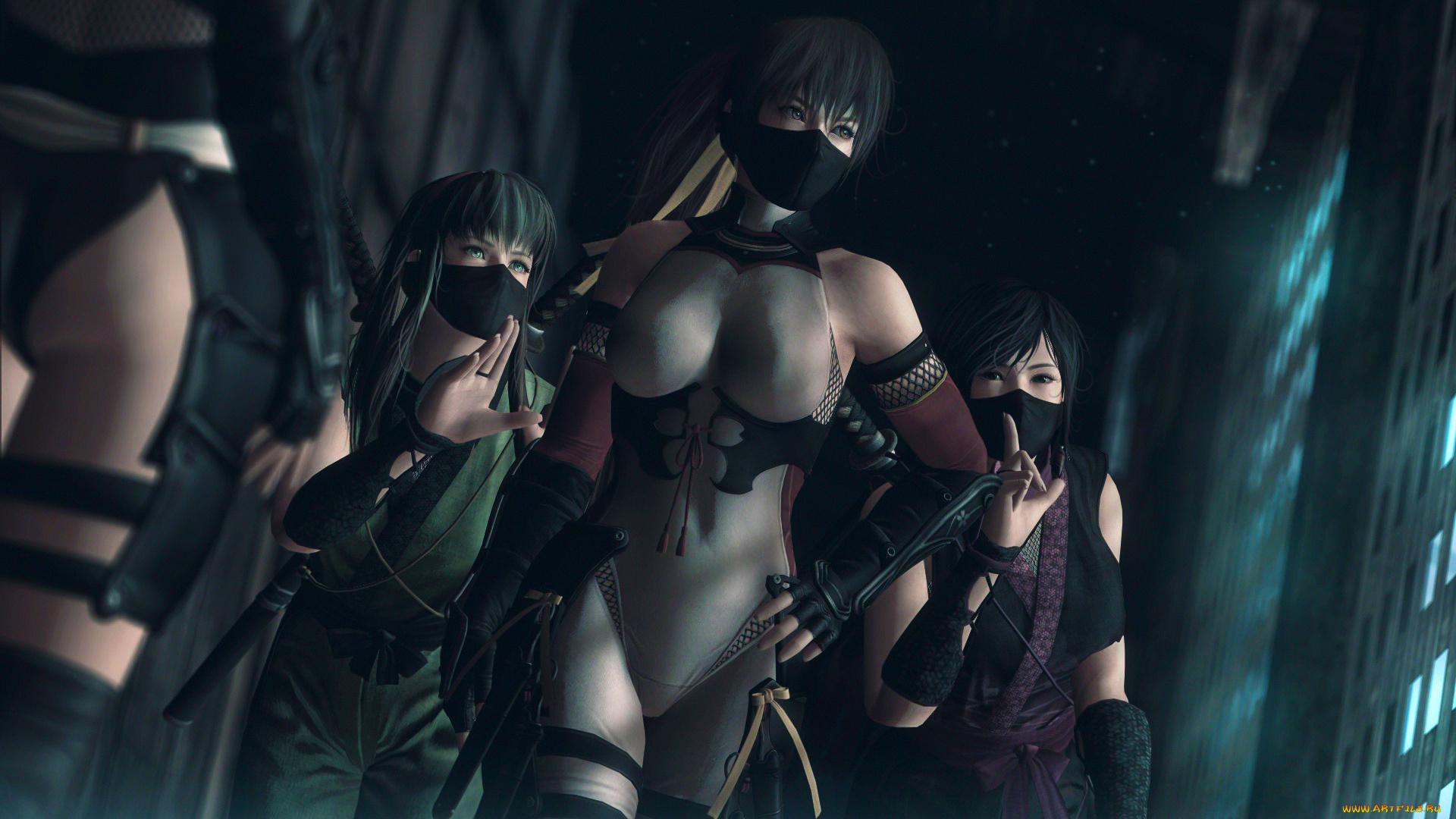 3д, графика, фантазия, , fantasy, фон, девушки, взгляд