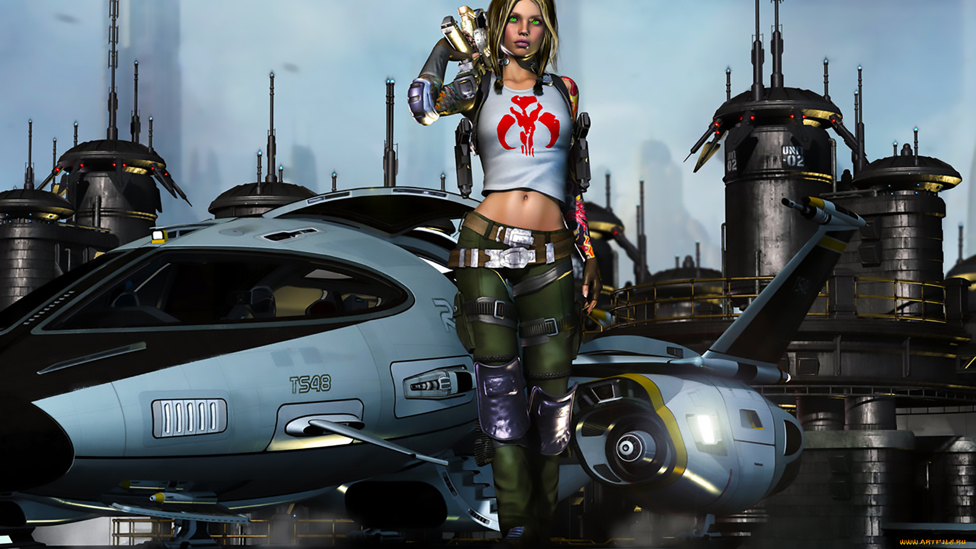 3д, графика, фантазия, , fantasy, фон, взгляд, девушка