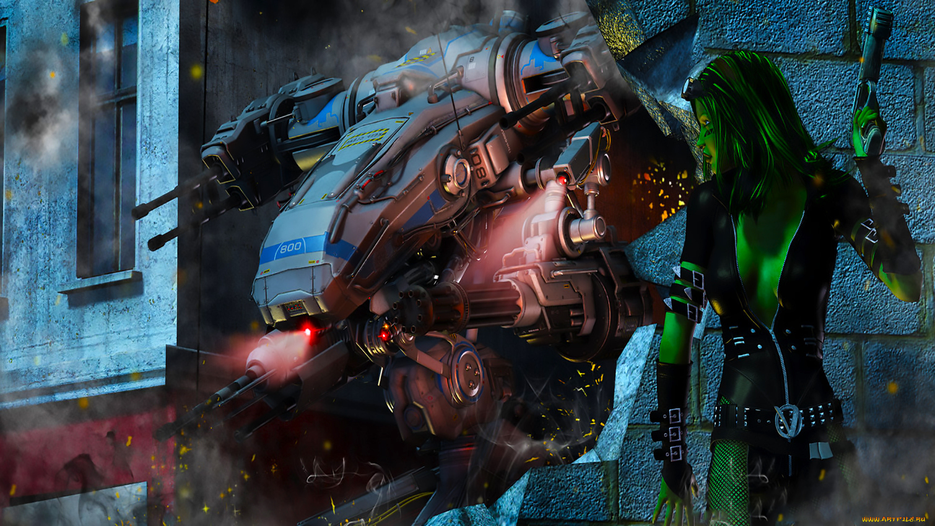 3д, графика, фантазия, , fantasy, фон, взгляд, девушка