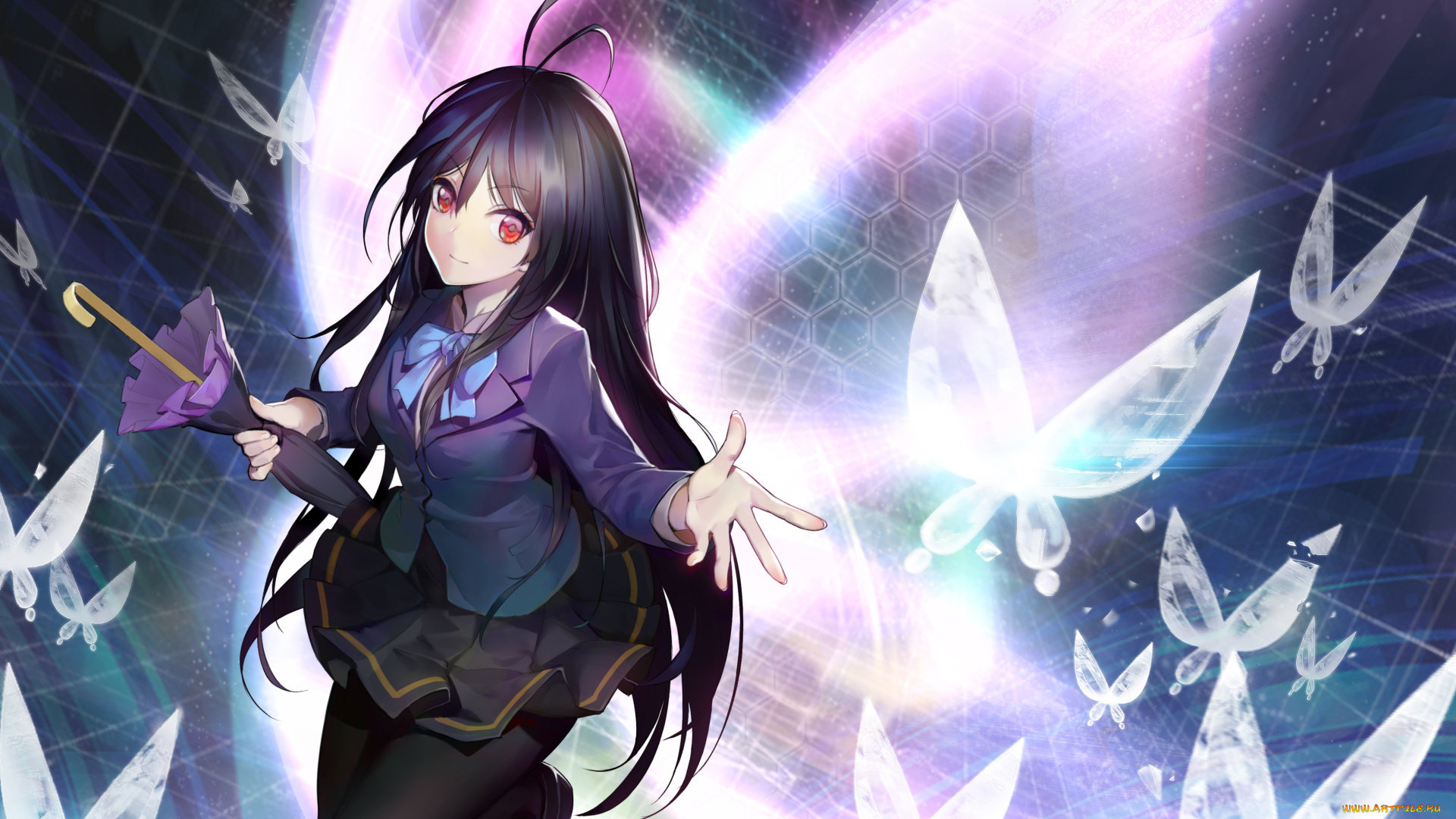 аниме, accel, world, kuro, yuki, hime, accel, world