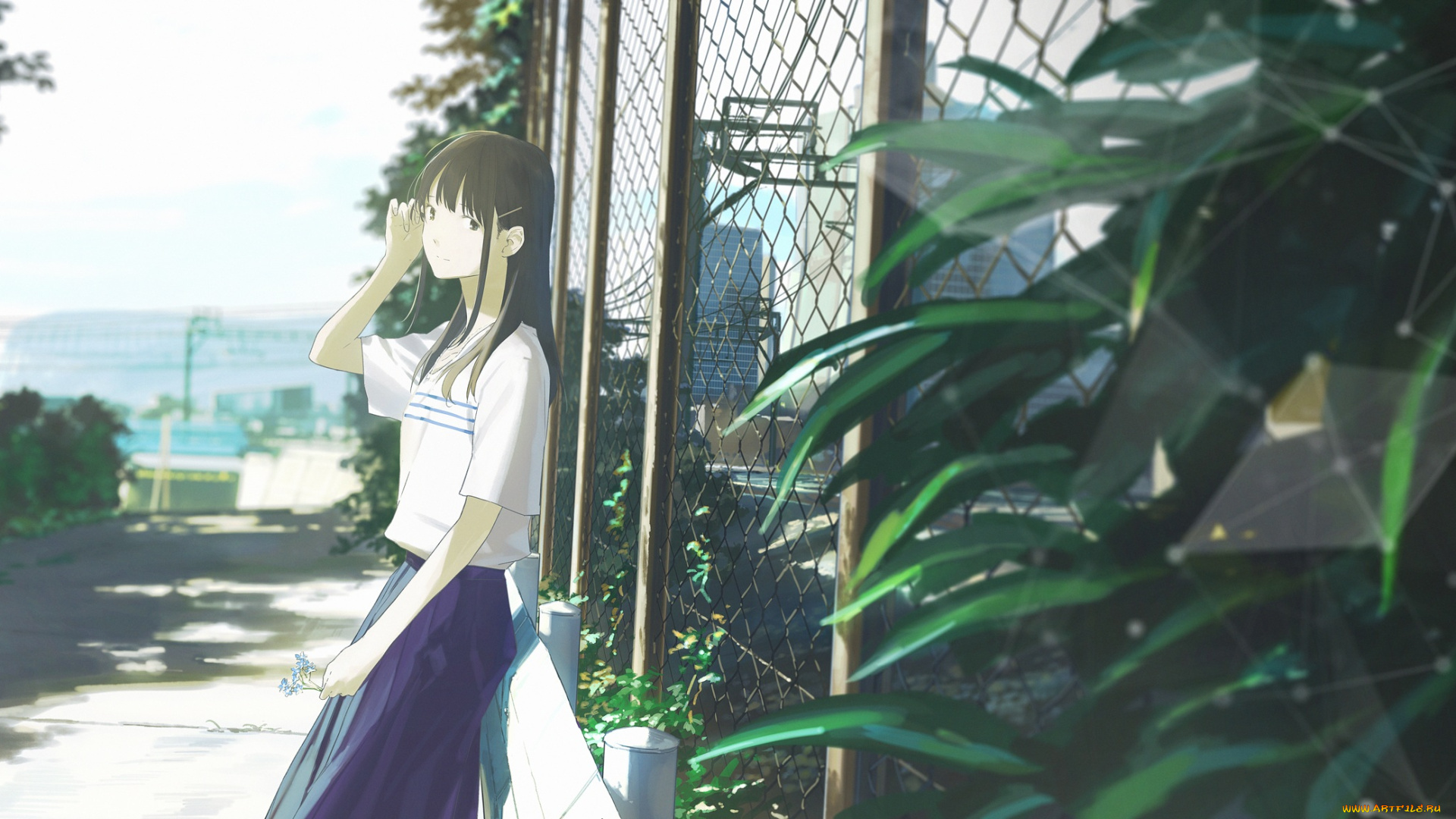 аниме, город, , улицы, , здания, loundraw