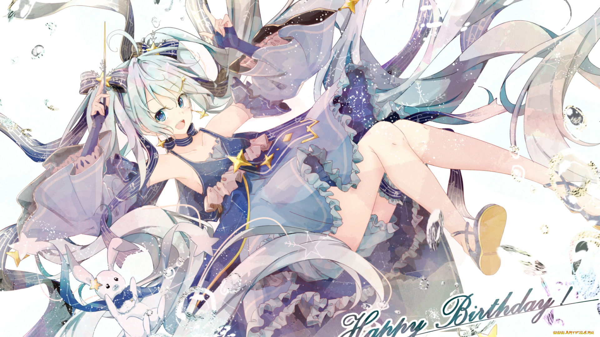 аниме, vocaloid, девушка