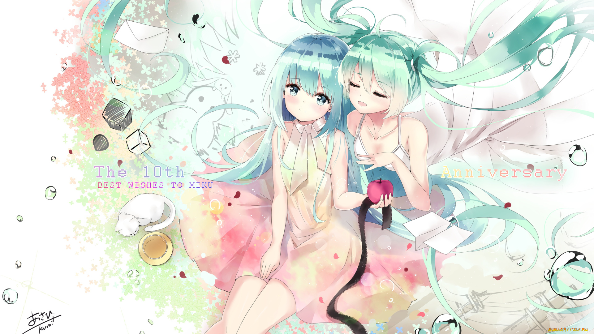 аниме, vocaloid, hatsune, miku