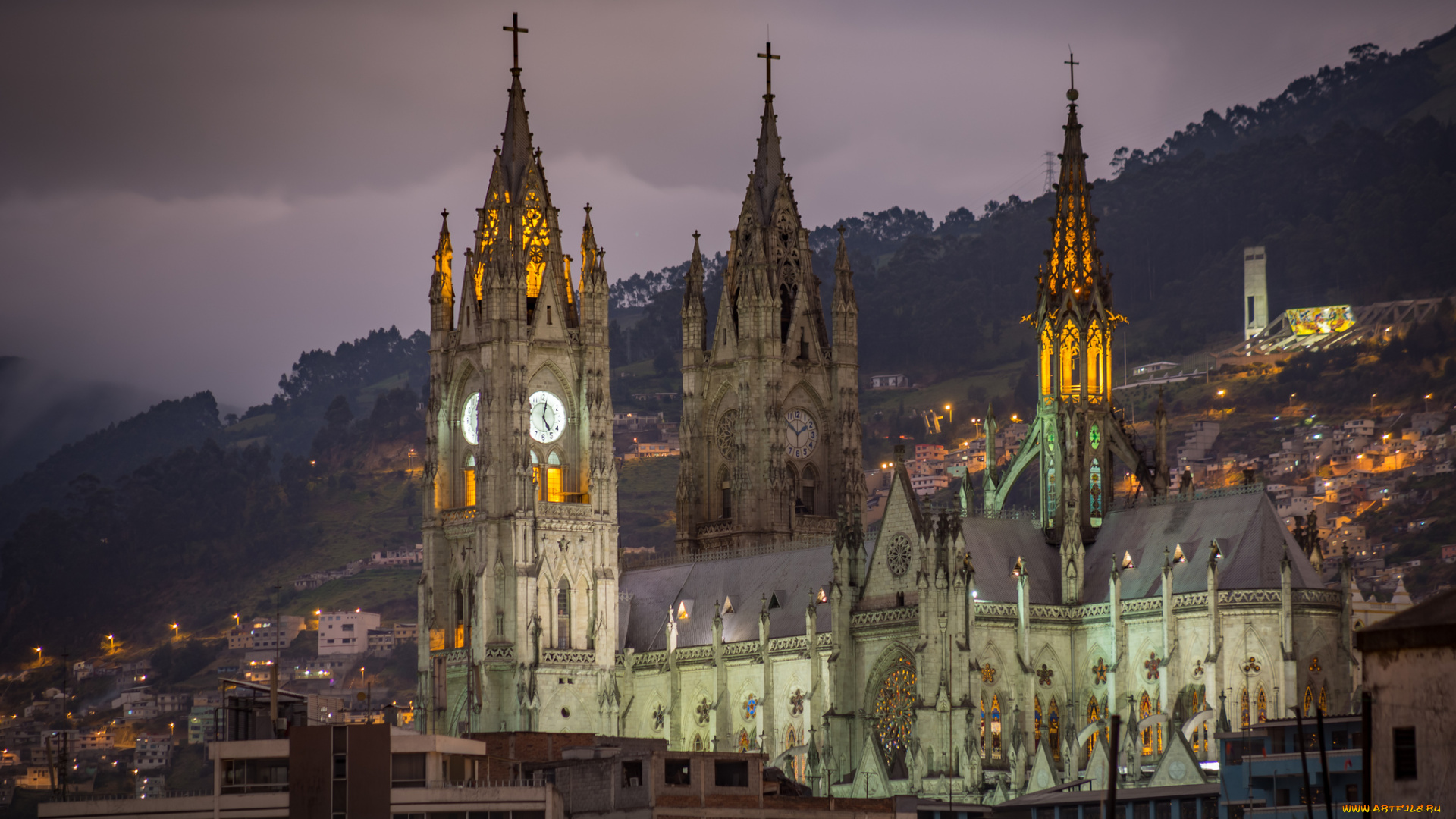 basilica, quito, города, -, католические, соборы, , костелы, , аббатства, простор
