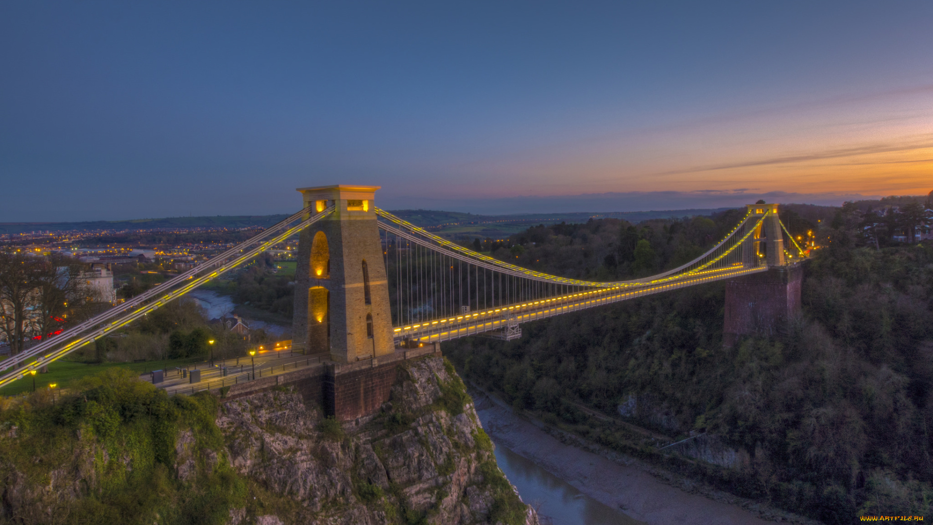 bridge, bristol, города, -, мосты, простор