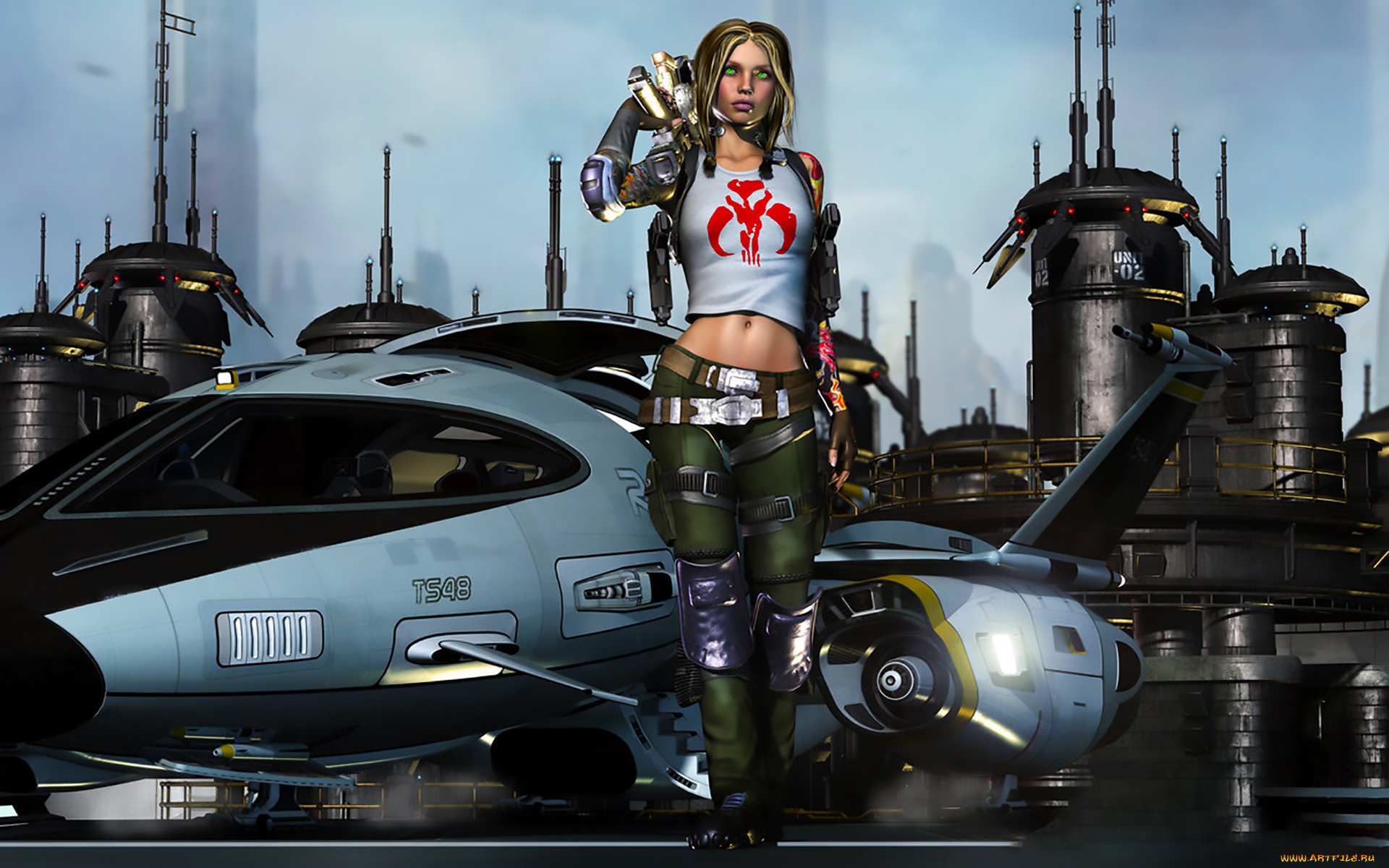 3д, графика, фантазия, , fantasy, фон, взгляд, девушка