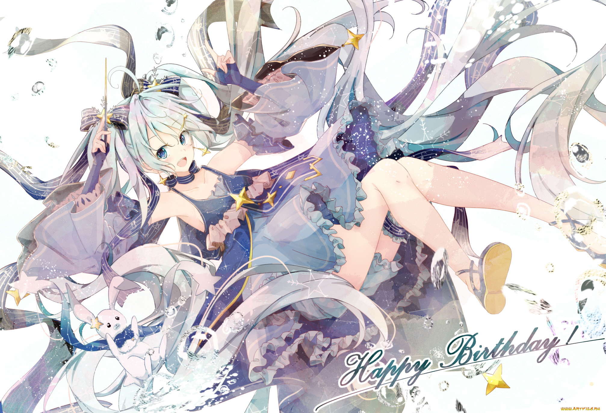 аниме, vocaloid, девушка