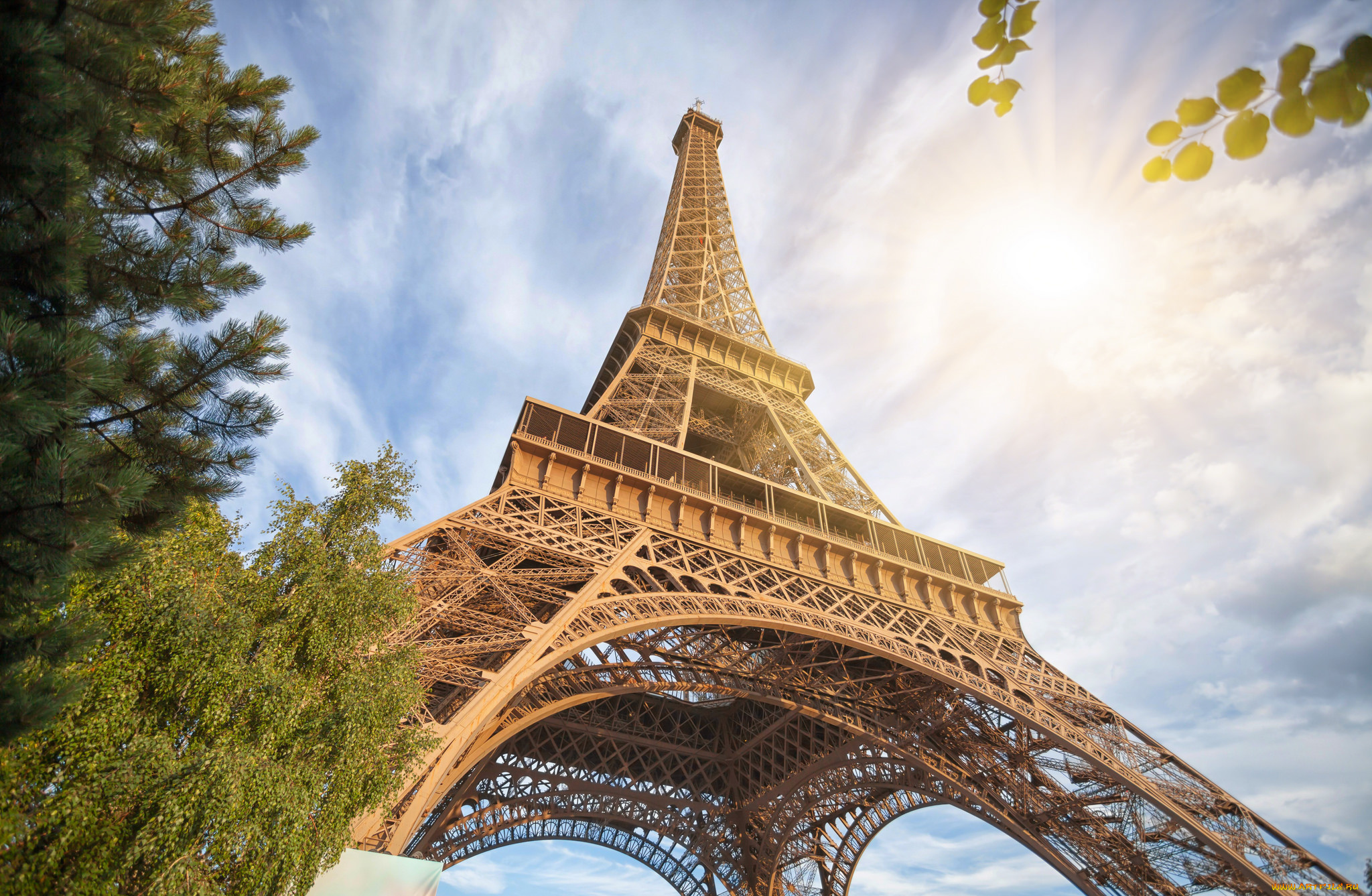 города, париж, , франция, простор