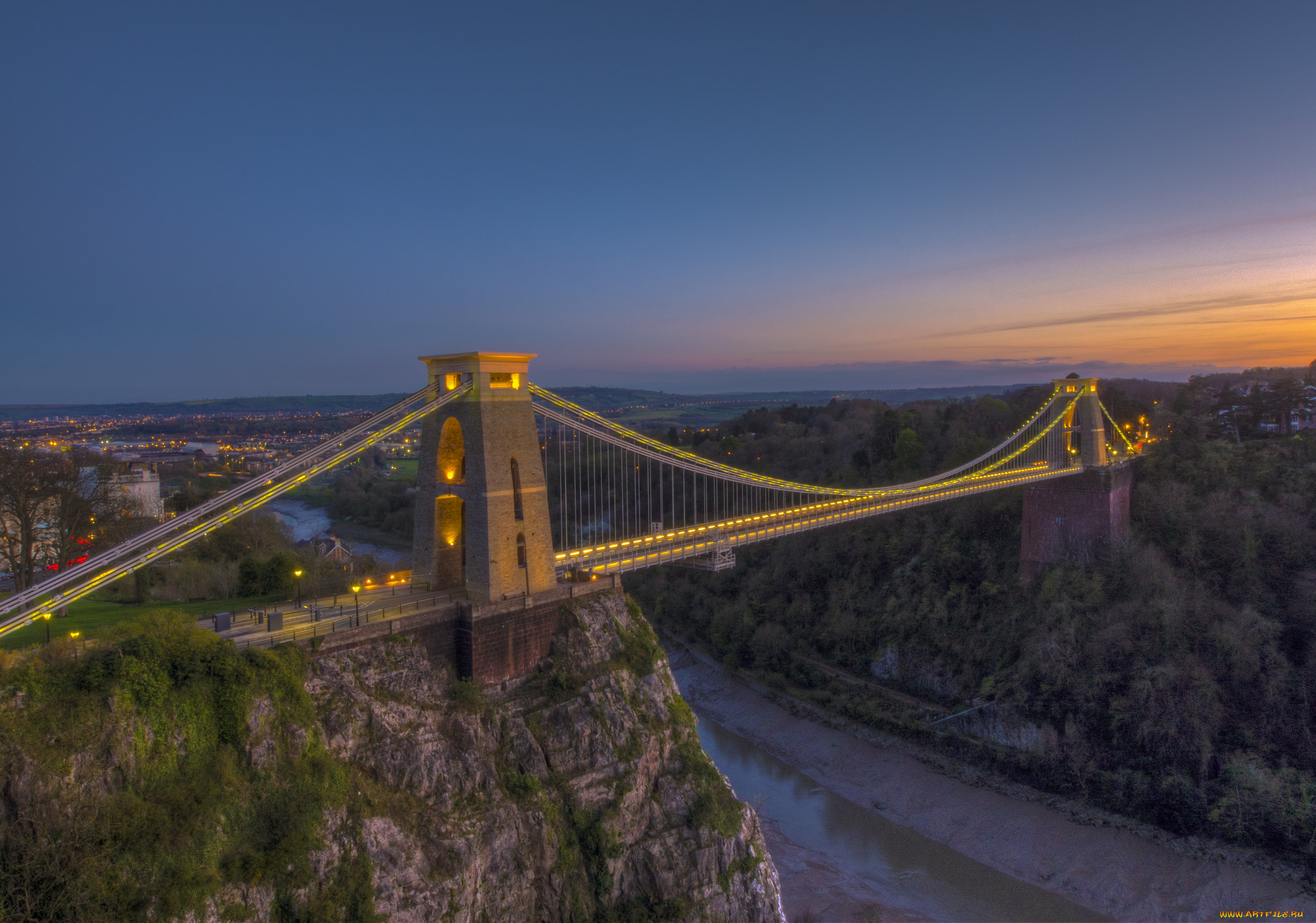 bridge, bristol, города, -, мосты, простор