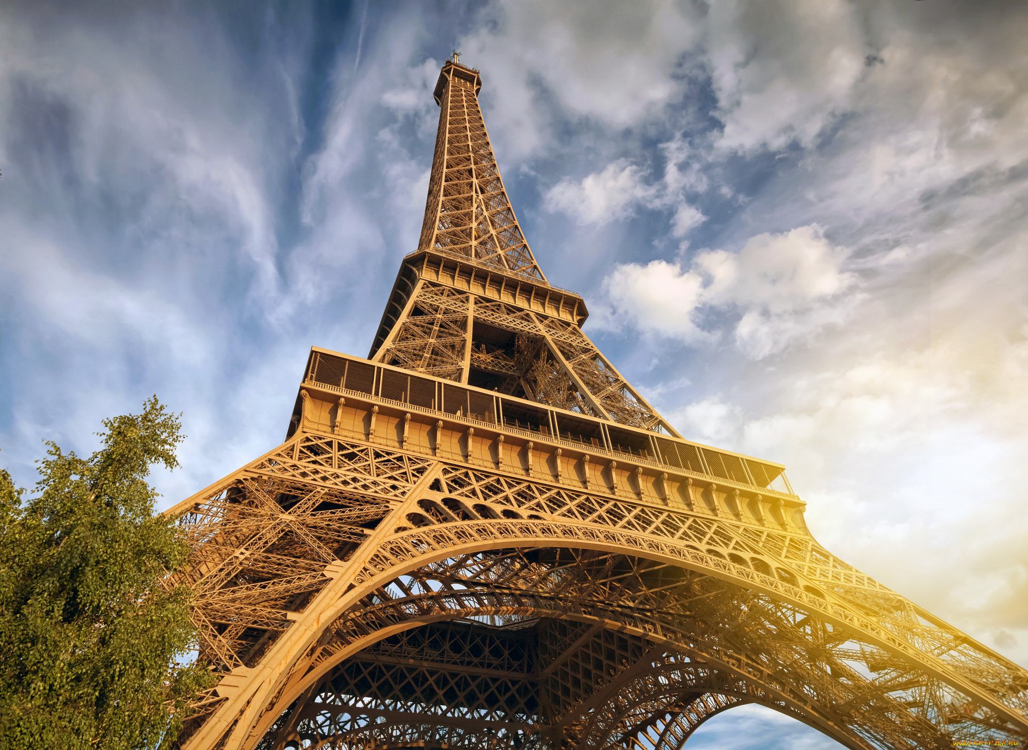 города, париж, , франция, простор