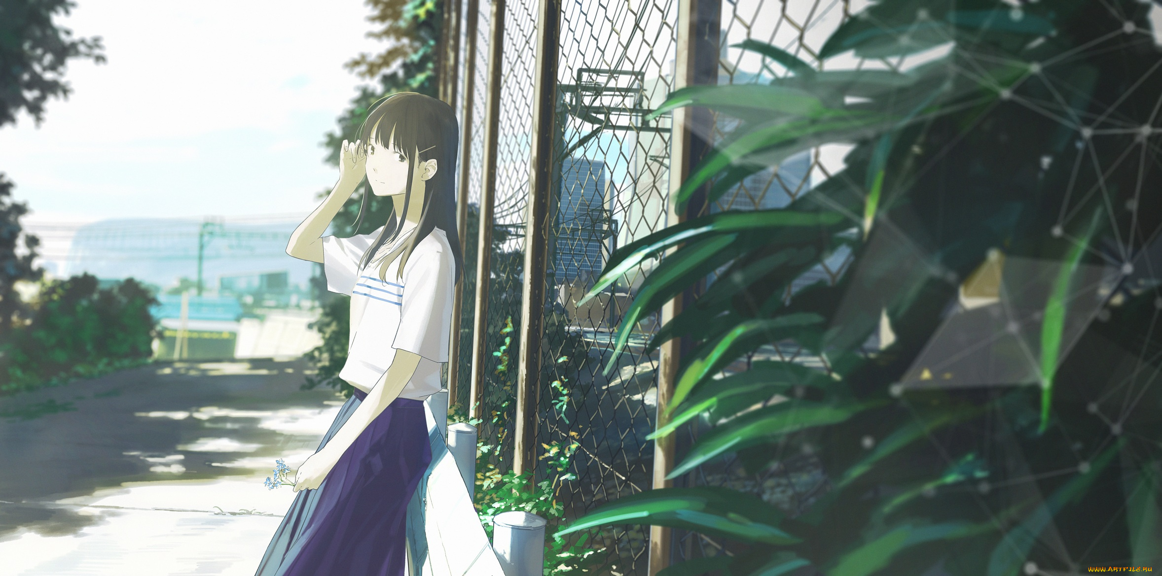 аниме, город, , улицы, , здания, loundraw