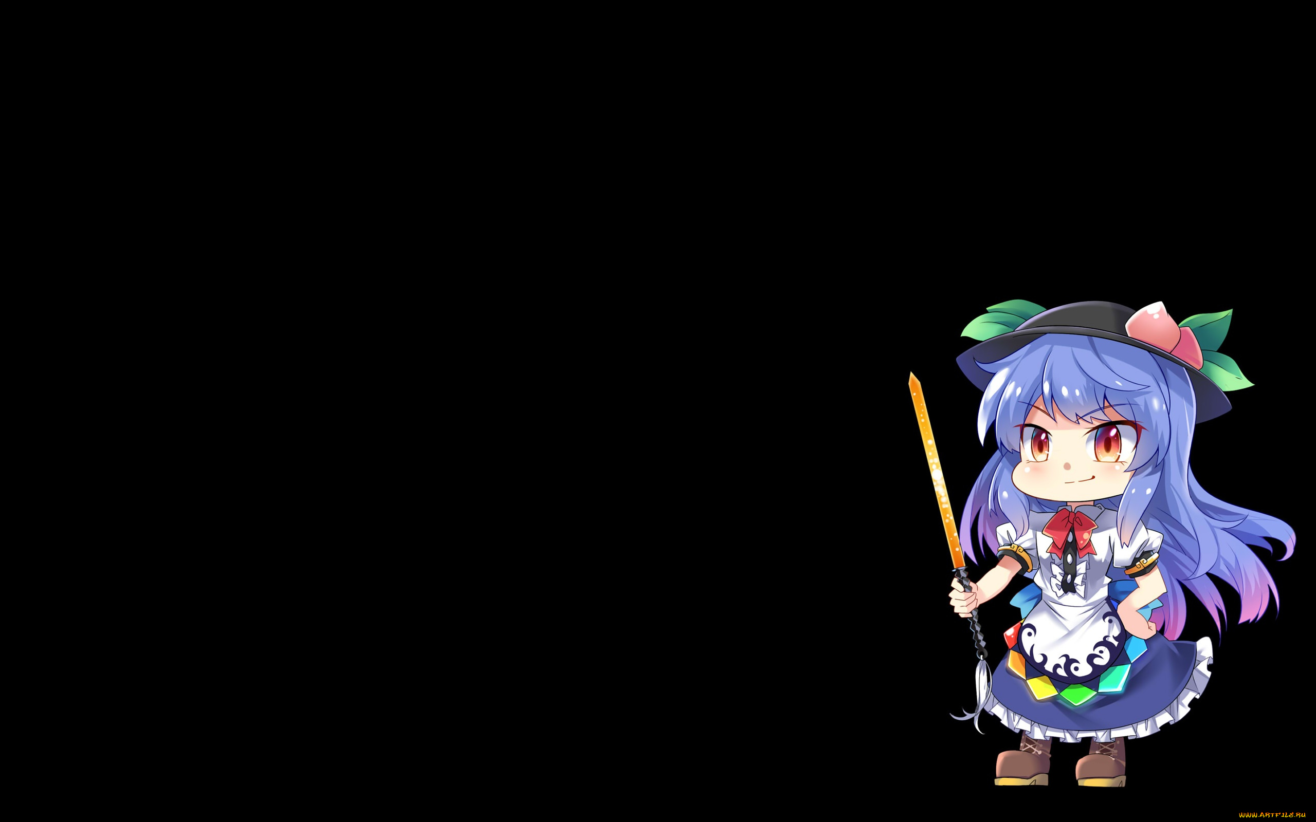 аниме, touhou, фон, взгляд, девушка