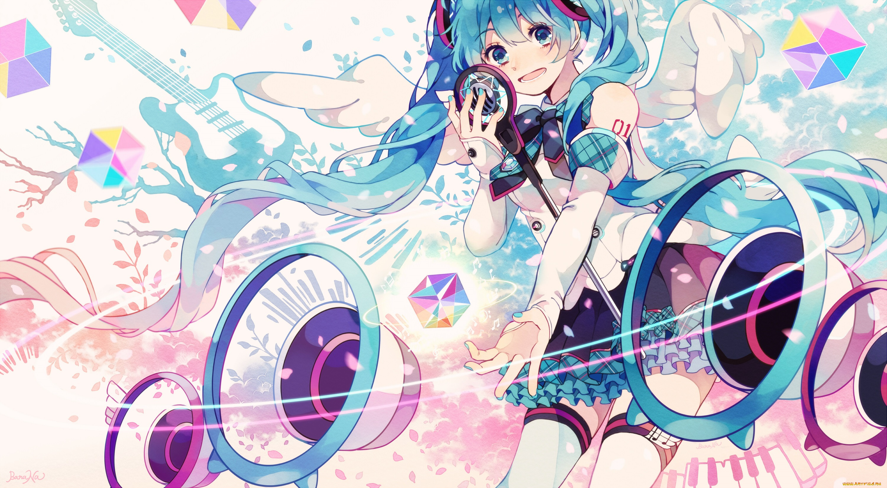 аниме, vocaloid, hatsune, miku