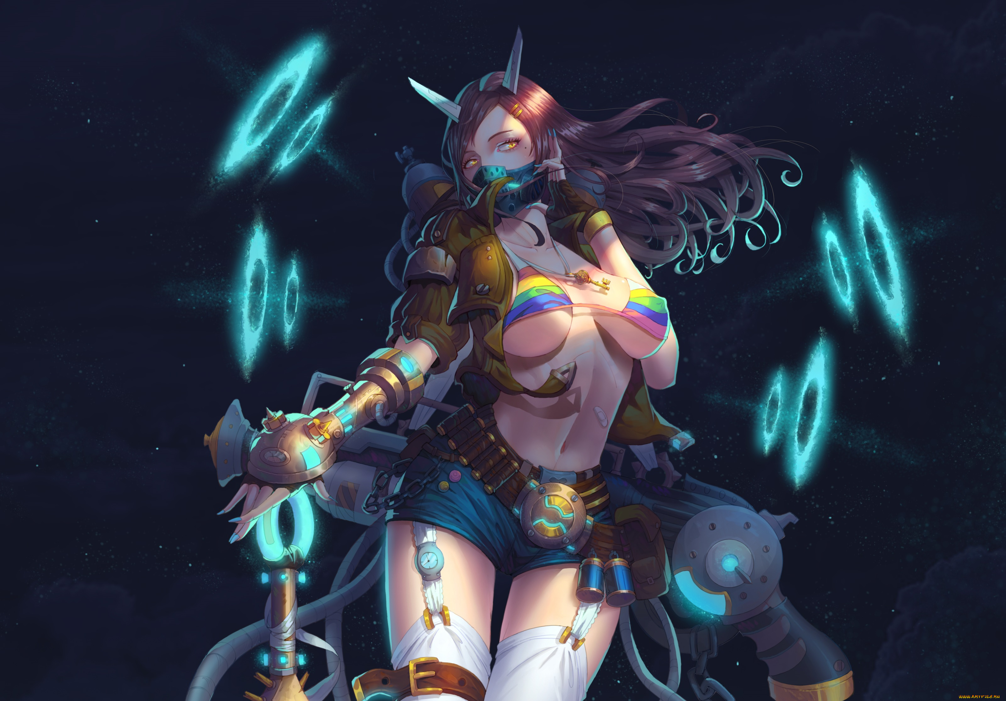 аниме, оружие, , техника, , технологии, девушка