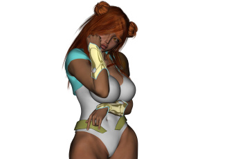 Картинка 3д+графика люди+ people девушка взгляд фон