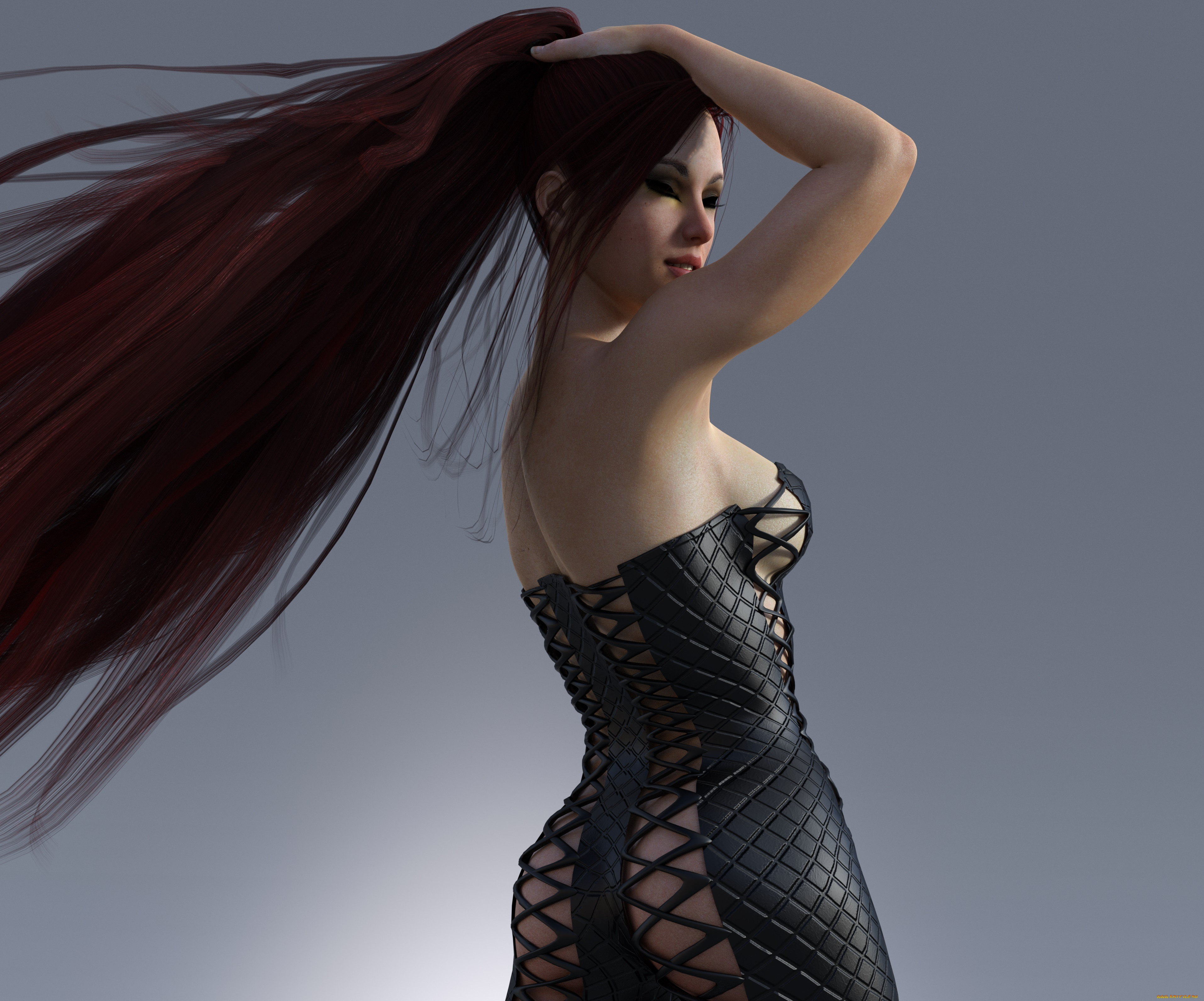 3д, графика, люди, , people, девушка, взгляд, фон