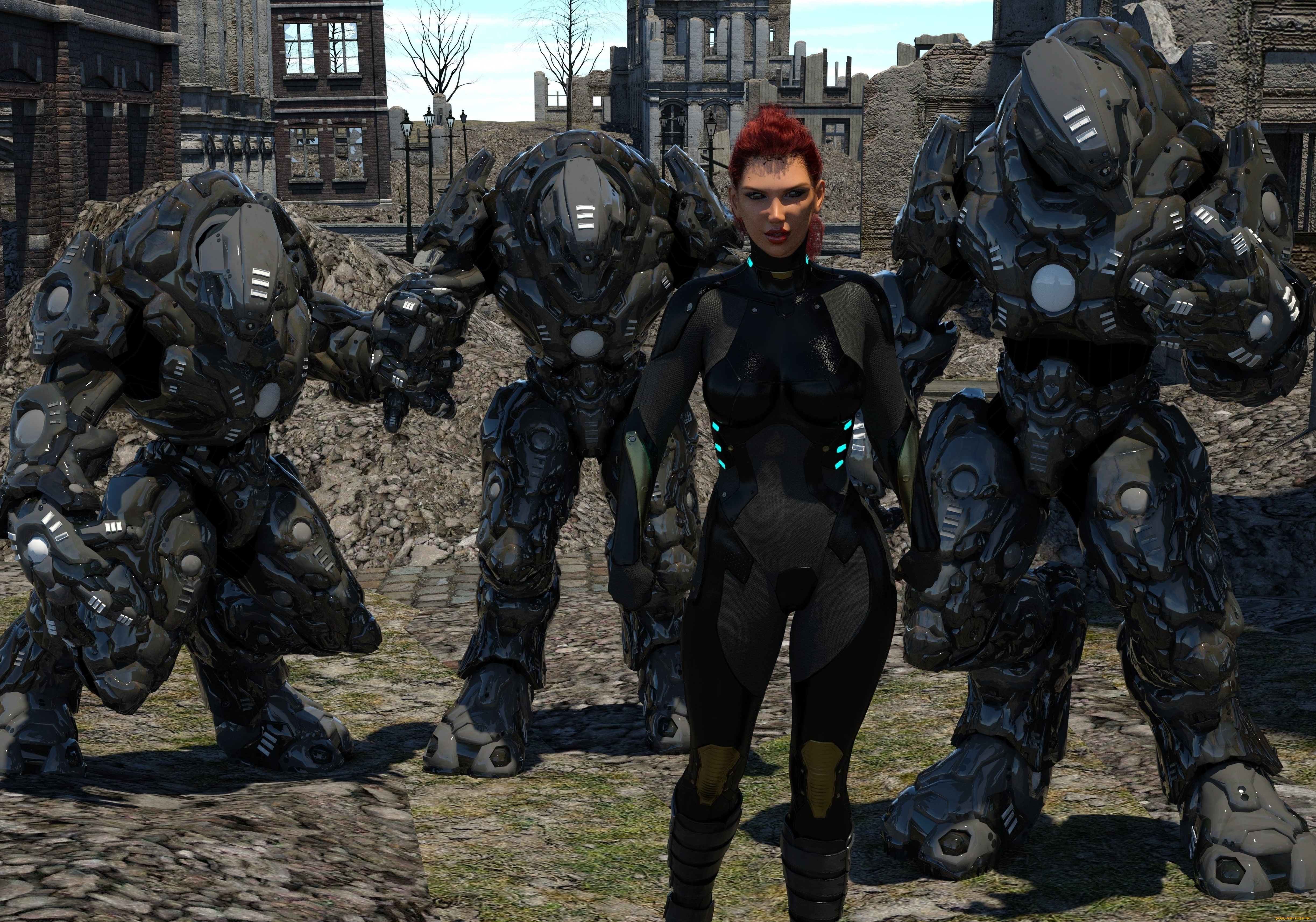 3д, графика, фантазия, , fantasy, девушки, взгляд, фон